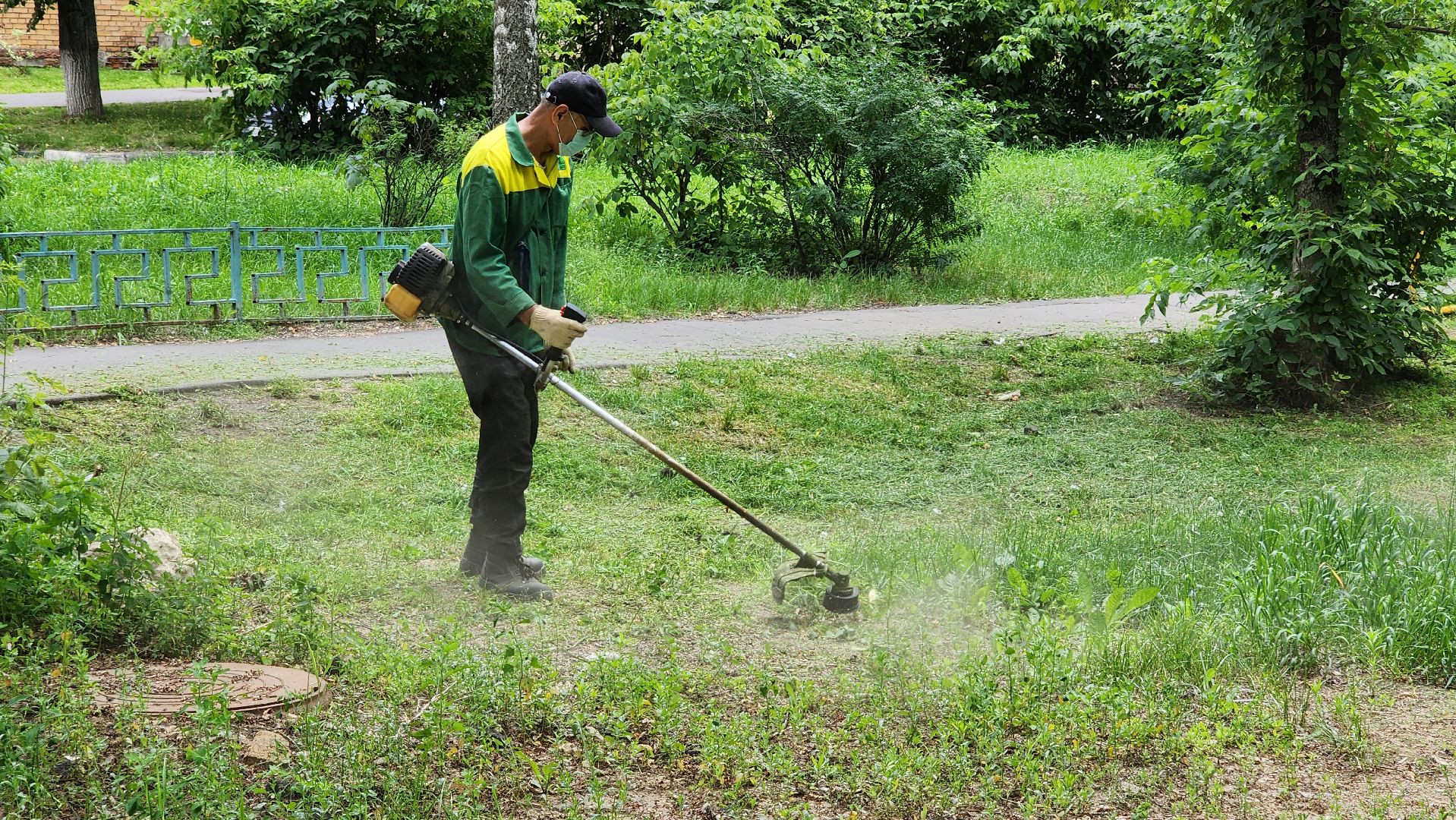 покос травы, управляющая компания, благоустройство,