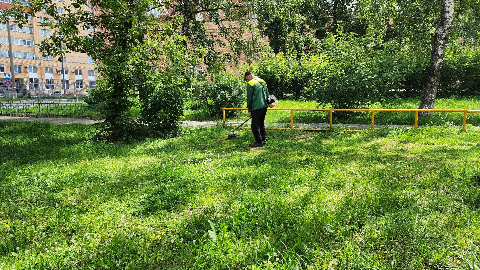 покос травы, управляющая компания, благоустройство,
