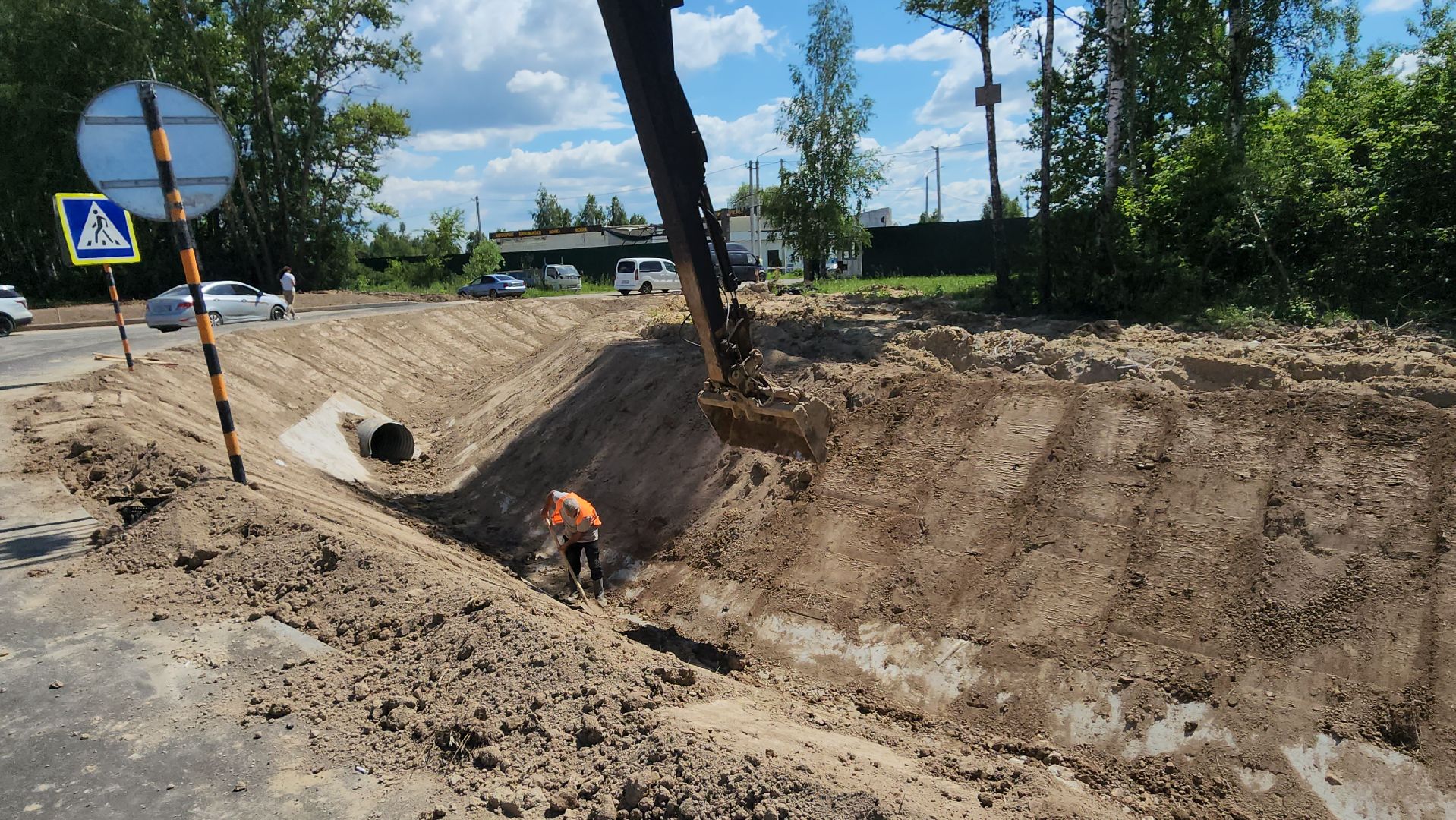 серпухов, трасса А108, строительство дорог, московское большое кольцо, георешетка,