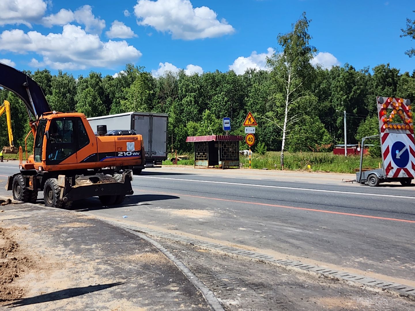 серпухов, трасса А108, строительство дорог, московское большое кольцо, георешетка,