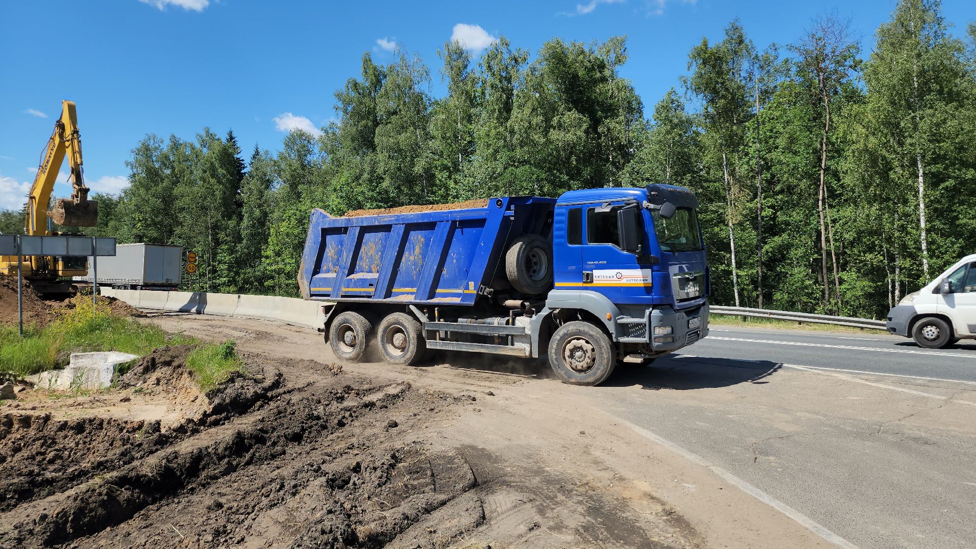серпухов, поселок оболенск, земляные работы, трасса А108, строительство дорог, МБК,