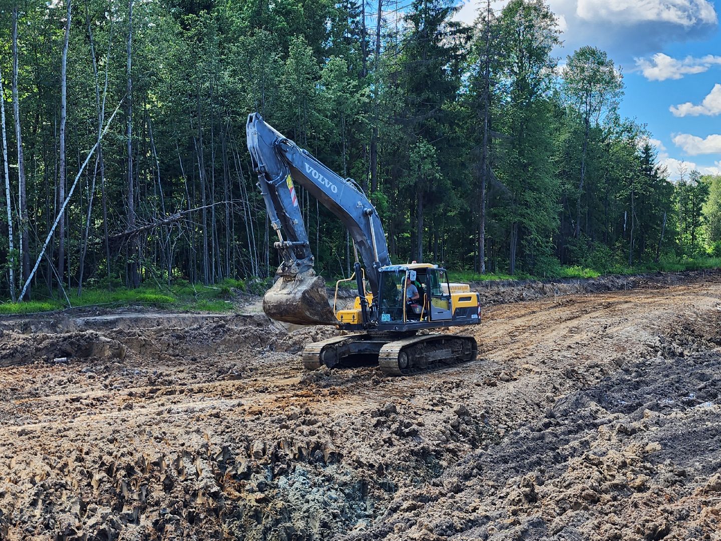 серпухов, поселок оболенск, земляные работы, трасса А108, строительство дорог, МБК,