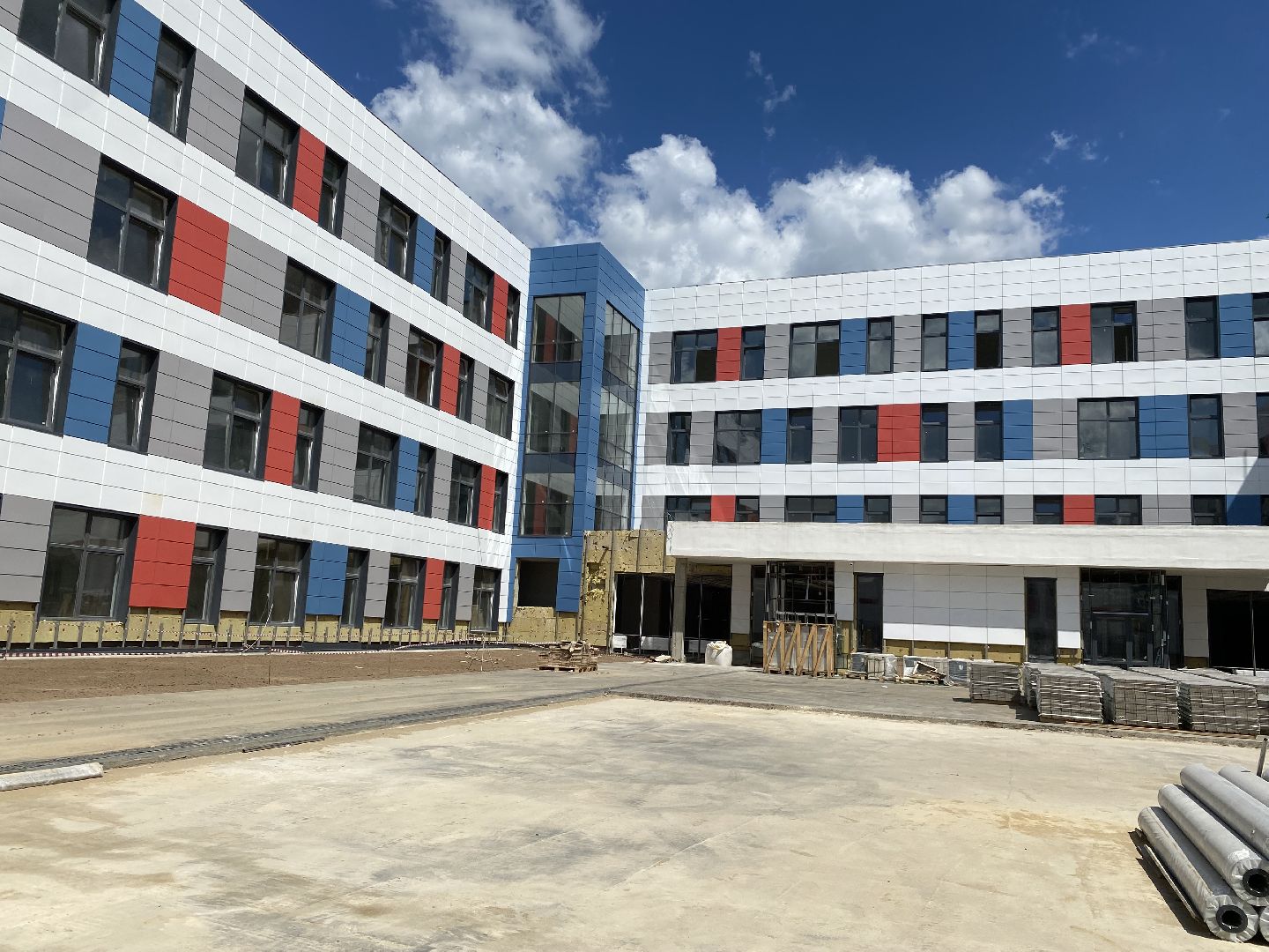 жк домодедово парк, Новая школа, Строительство школы, программа губернатора, Зеленая зона, подмосковье, готовность к открытию 1 сентября, Школа,