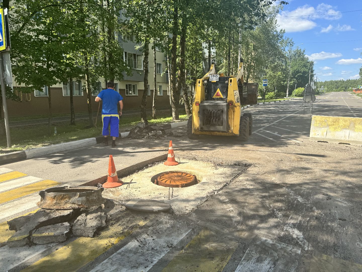 шаховская, замена люков, дорожные работы, транспорт,