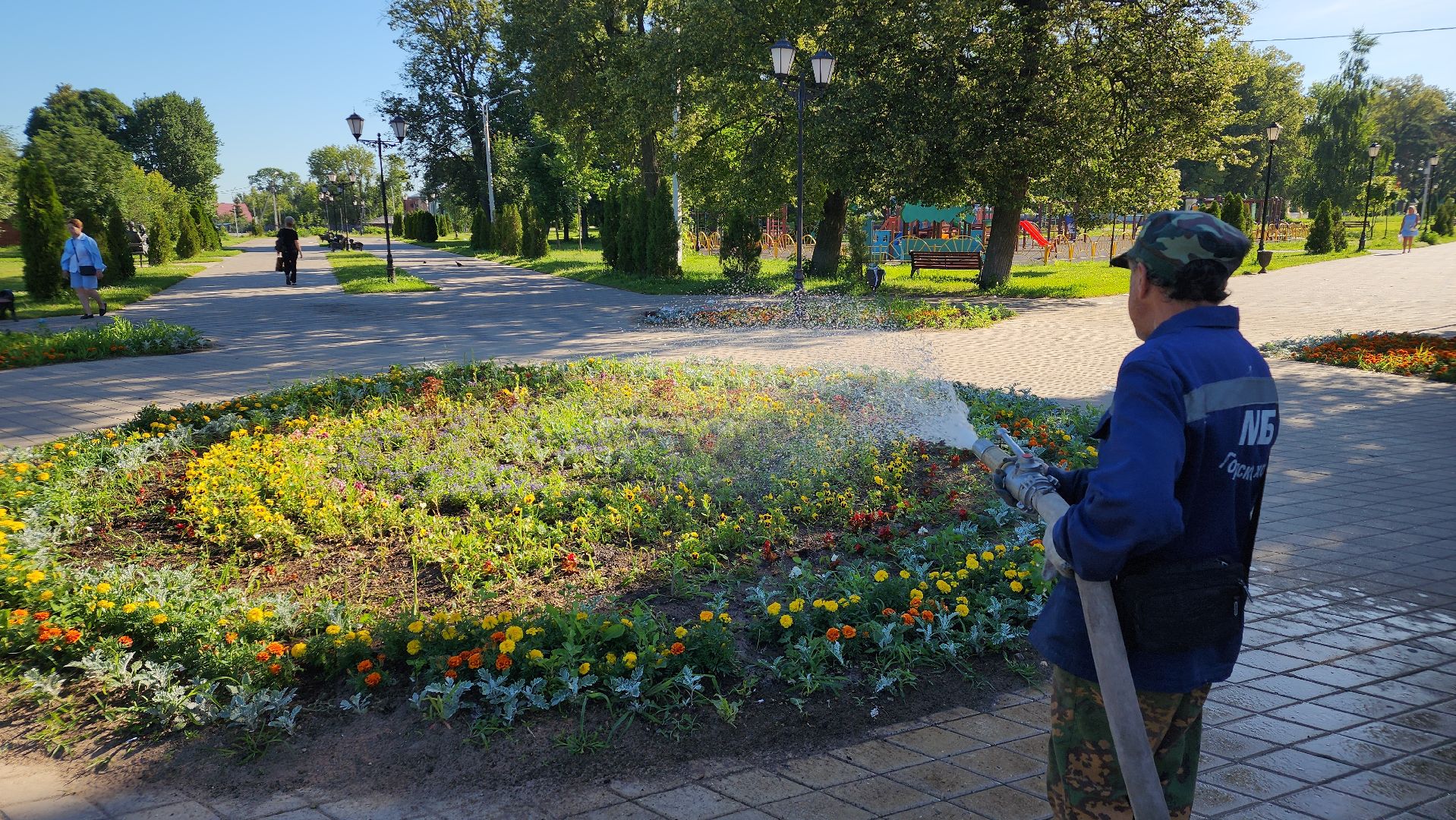 благоустройство, клумбы, Лосино-Петровский,