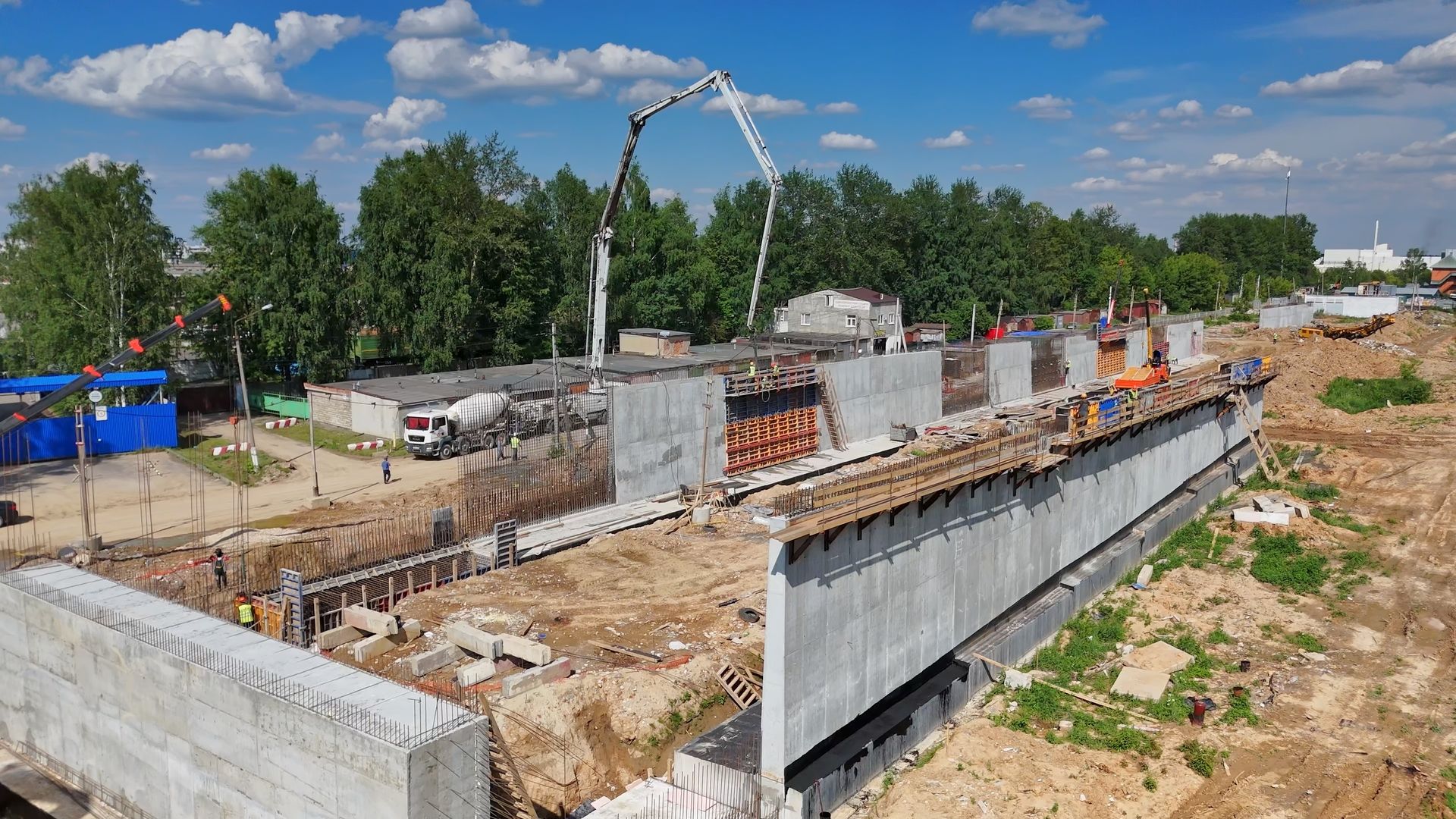 Одинцово, автодор, строительство, малые вязмы, эстакада, мост, цкад,