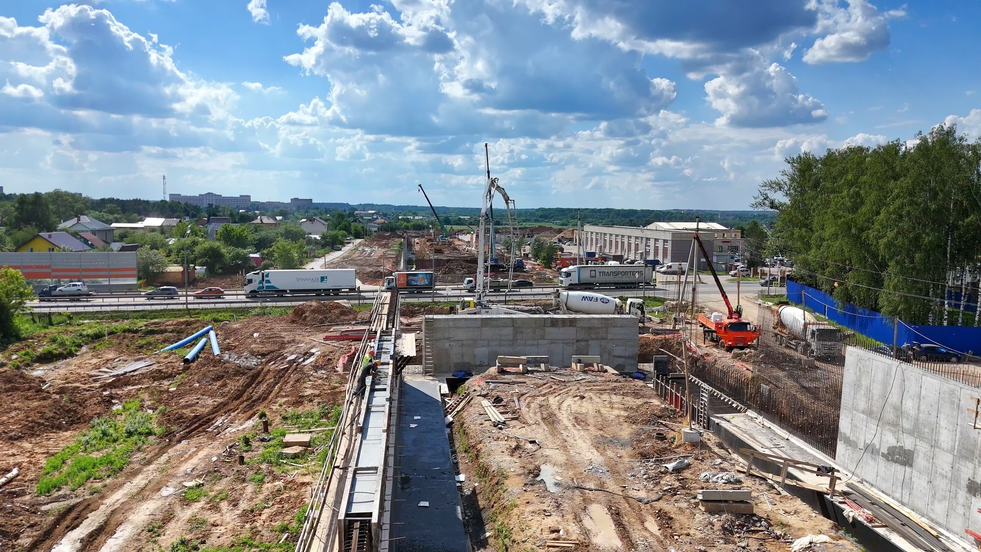 Одинцово, автодор, строительство, малые вязмы, эстакада, мост, цкад,