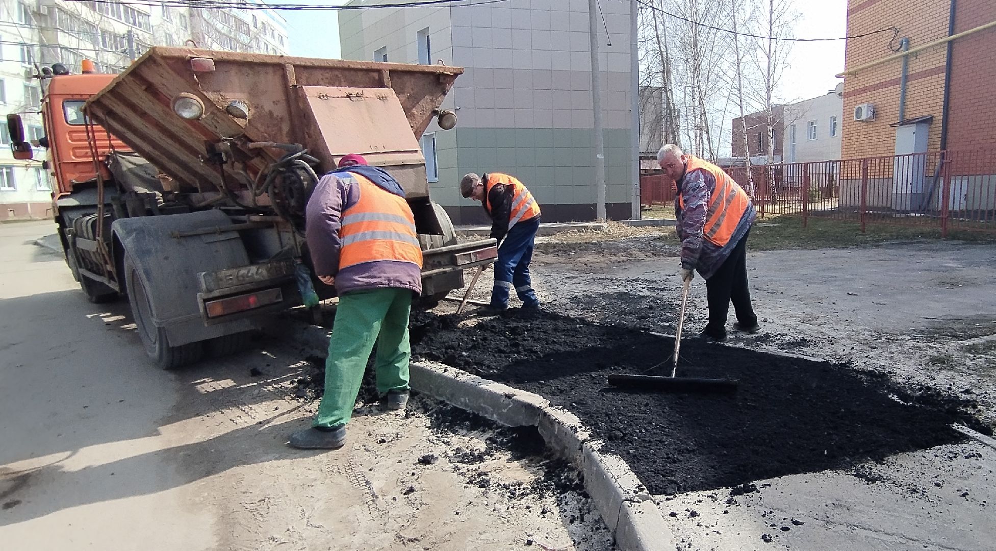 Луховицы, Ремонт тротуара, ЖКХ