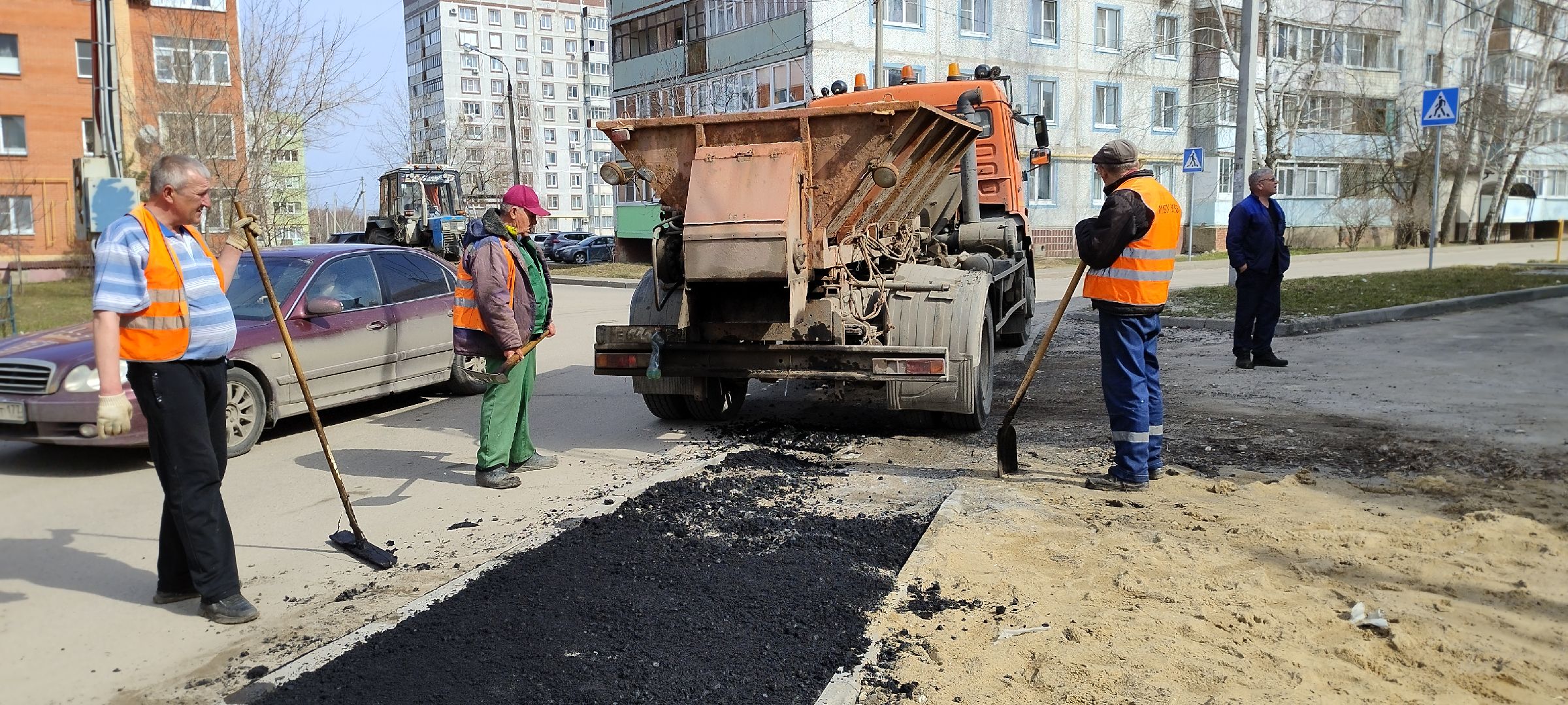 Луховицы, Ремонт тротуара, ЖКХ