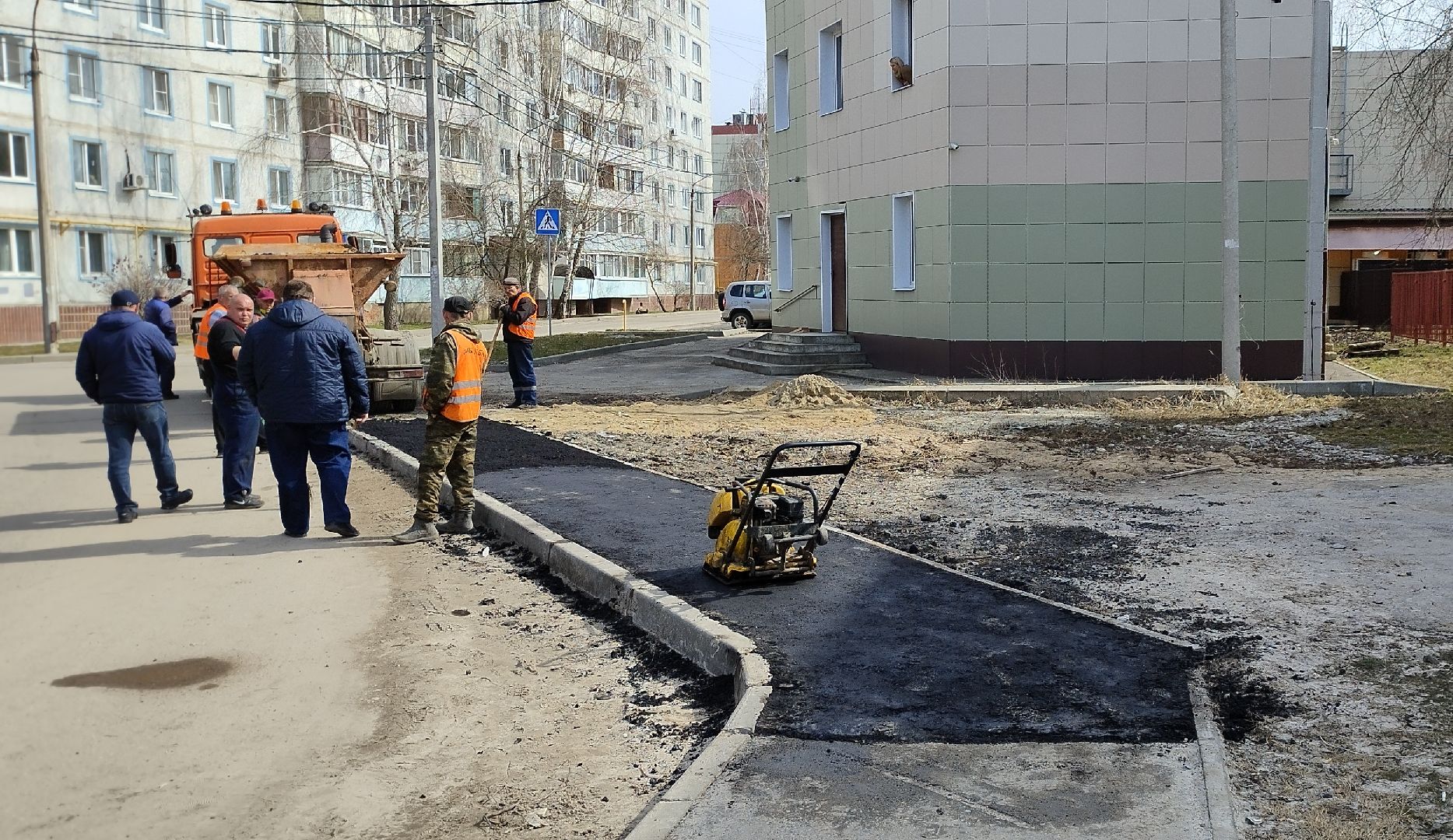 Луховицы, Ремонт тротуара, ЖКХ