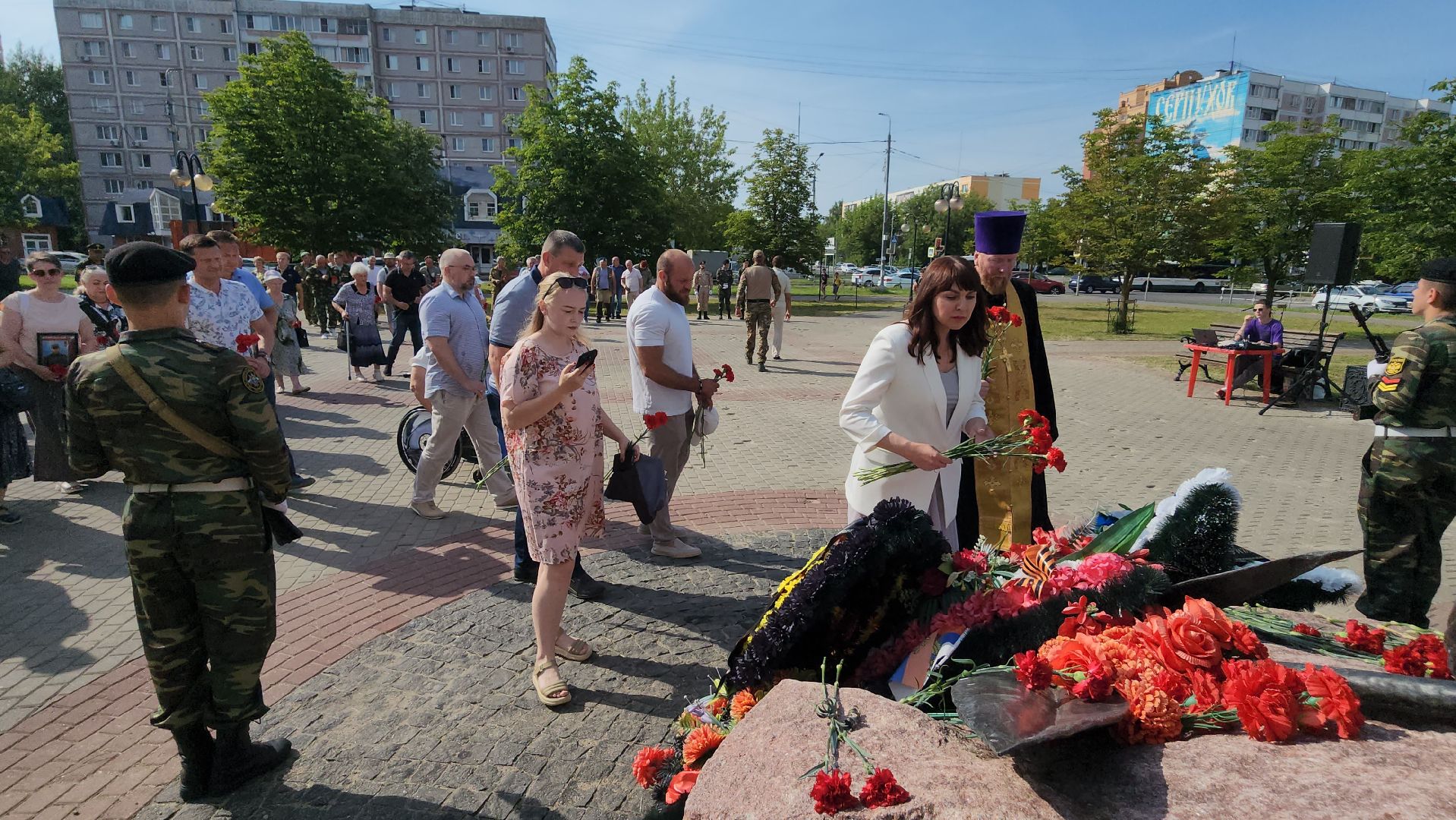 серпухов, площадь звездная, черный тюльпан, день ветеранов боевых действий, торжественный митинг,