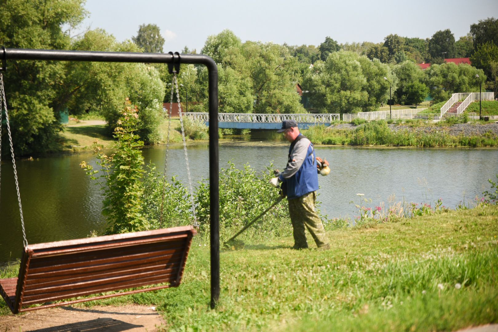 Бронницы, Благоустройство, Окос травы, мбу благоустройство,