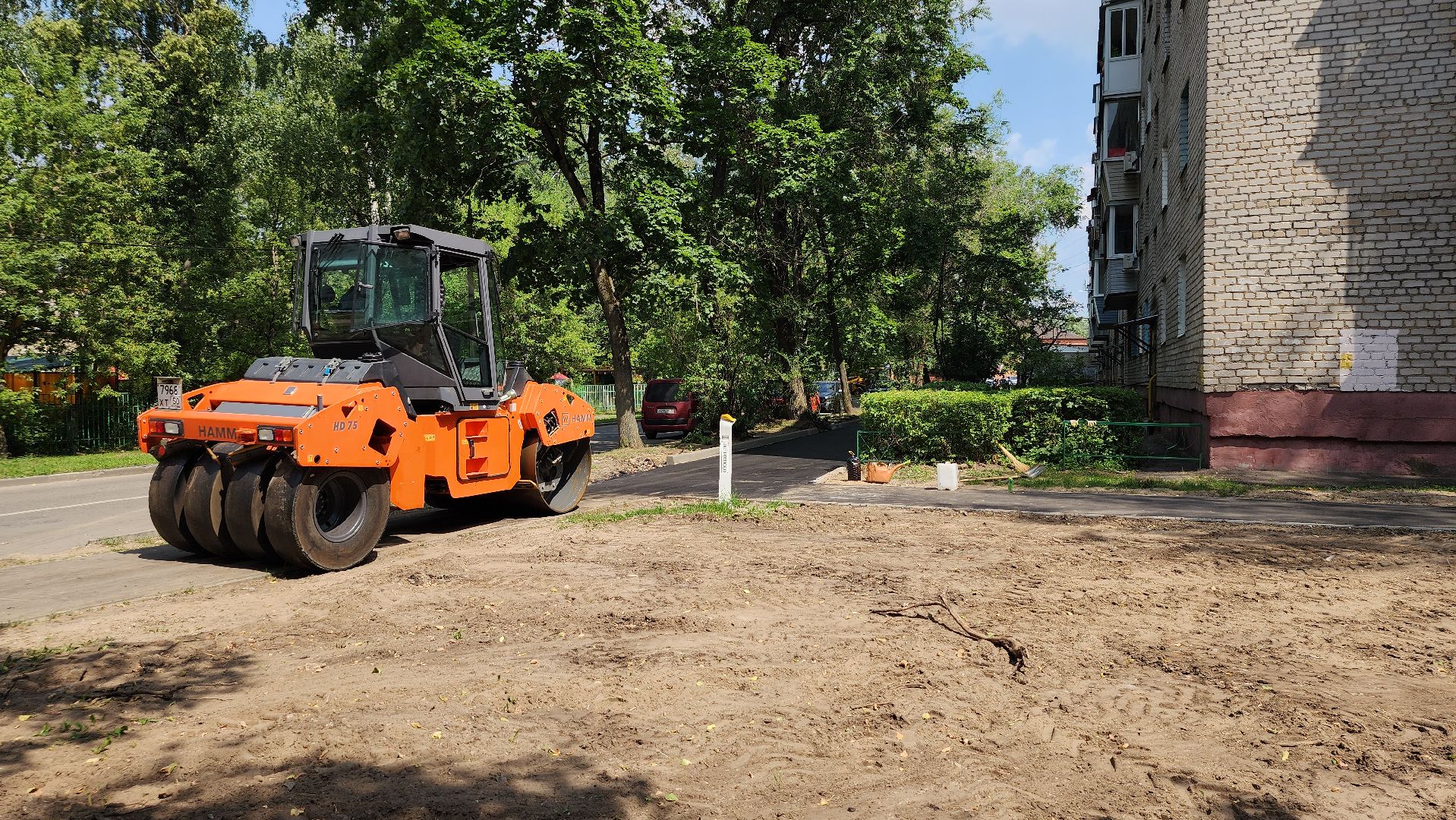 благоустройство дворовых территорий, комплексное благоустройство, укладка асфальта, Старая Купавна, Богородский городской округ,