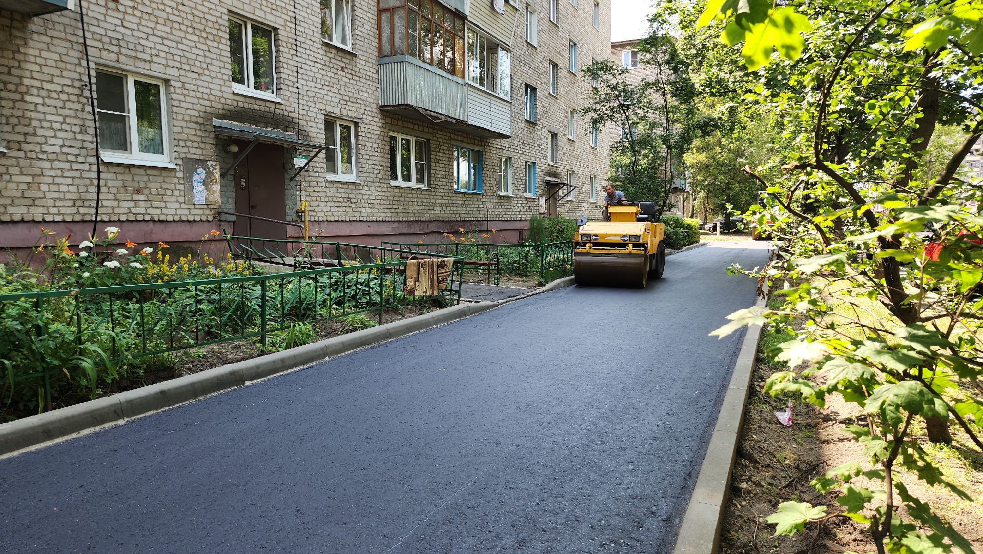 благоустройство дворовых территорий, комплексное благоустройство, укладка асфальта, Старая Купавна, Богородский городской округ,