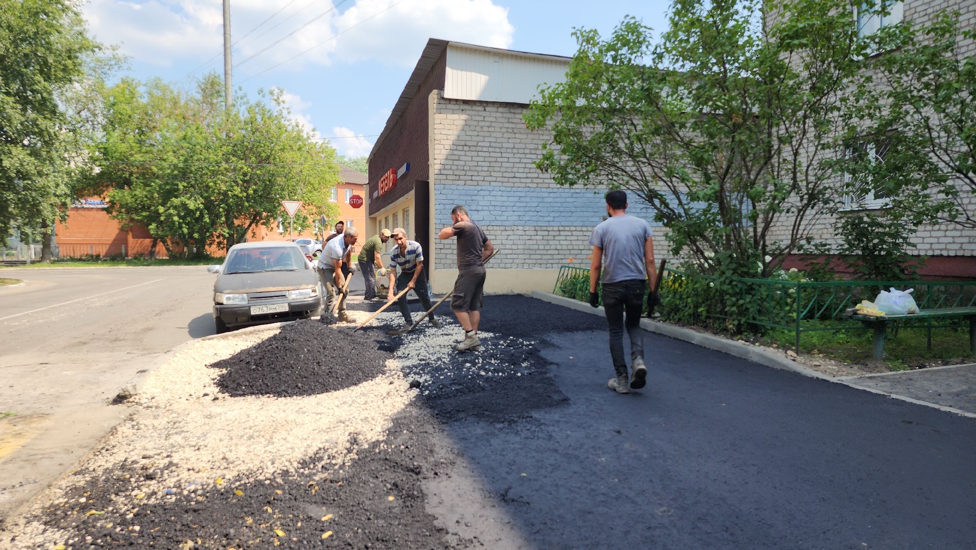 благоустройство дворовых территорий, комплексное благоустройство, укладка асфальта, Старая Купавна, Богородский городской округ,