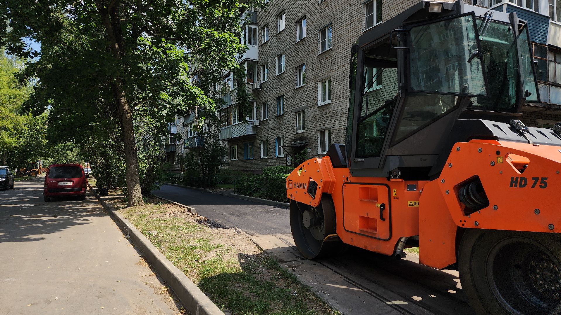 благоустройство дворовых территорий, комплексное благоустройство, укладка асфальта, Старая Купавна, Богородский городской округ,
