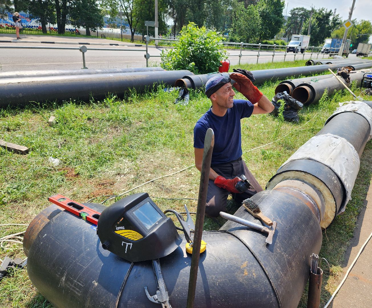 красноармейск, г.о. пушкинский, ремонт теплосетей, подготовка к отопительному сезону,