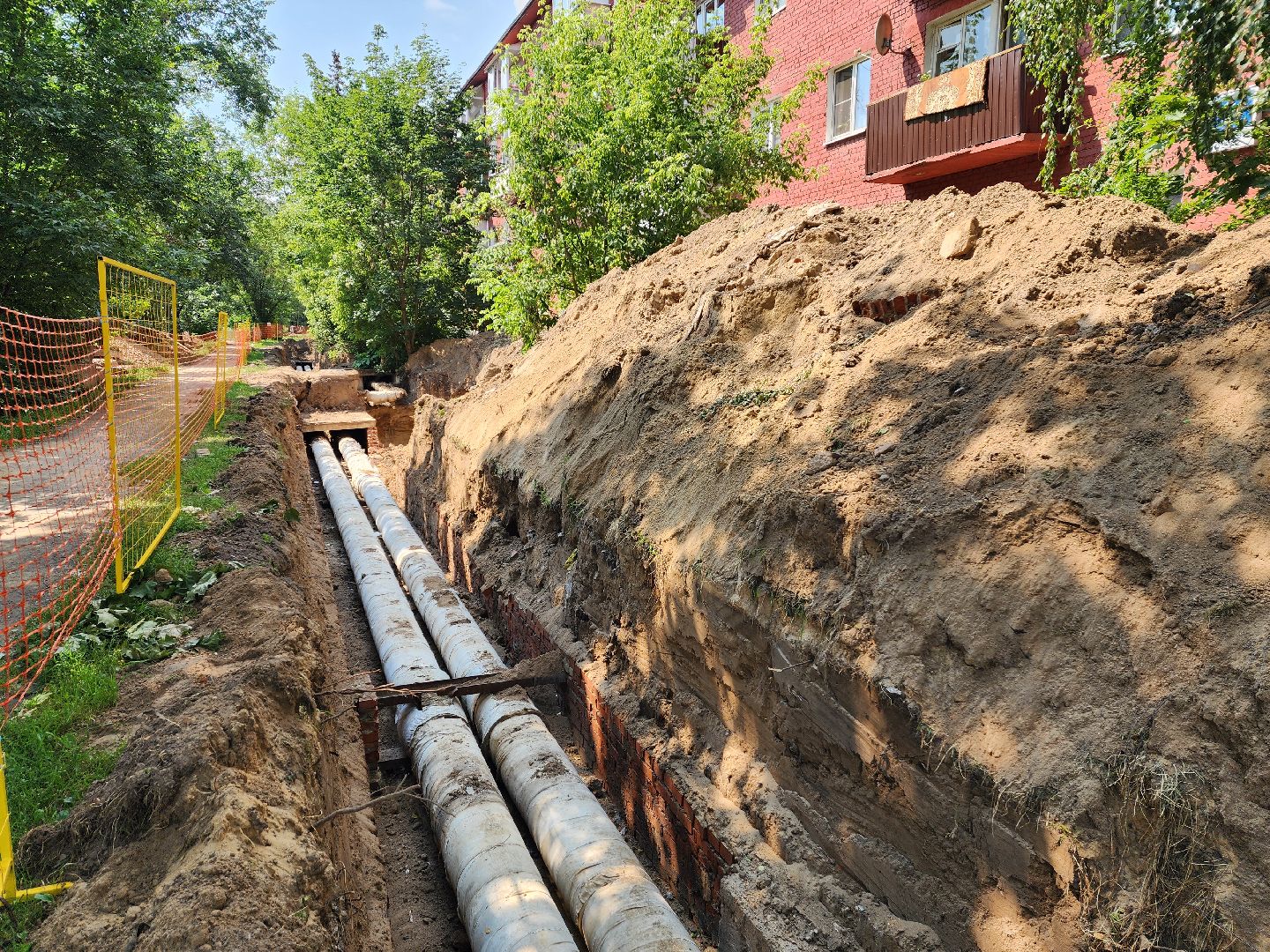 красноармейск, г.о. пушкинский, ремонт теплосетей, подготовка к отопительному сезону,