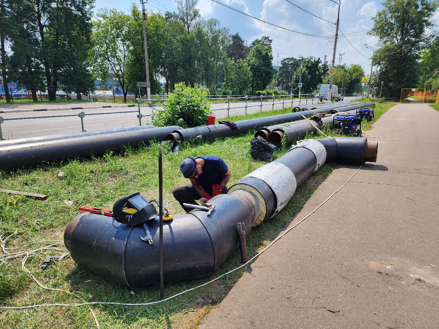 красноармейск, г.о. пушкинский, ремонт теплосетей, подготовка к отопительному сезону,