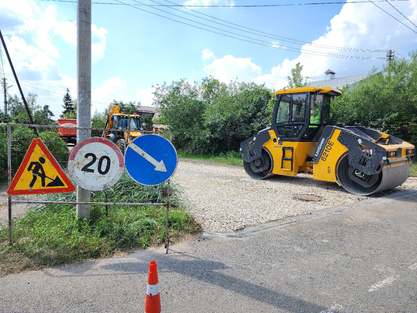 раменское, дороги, ремонт дороги в поселке Родники,