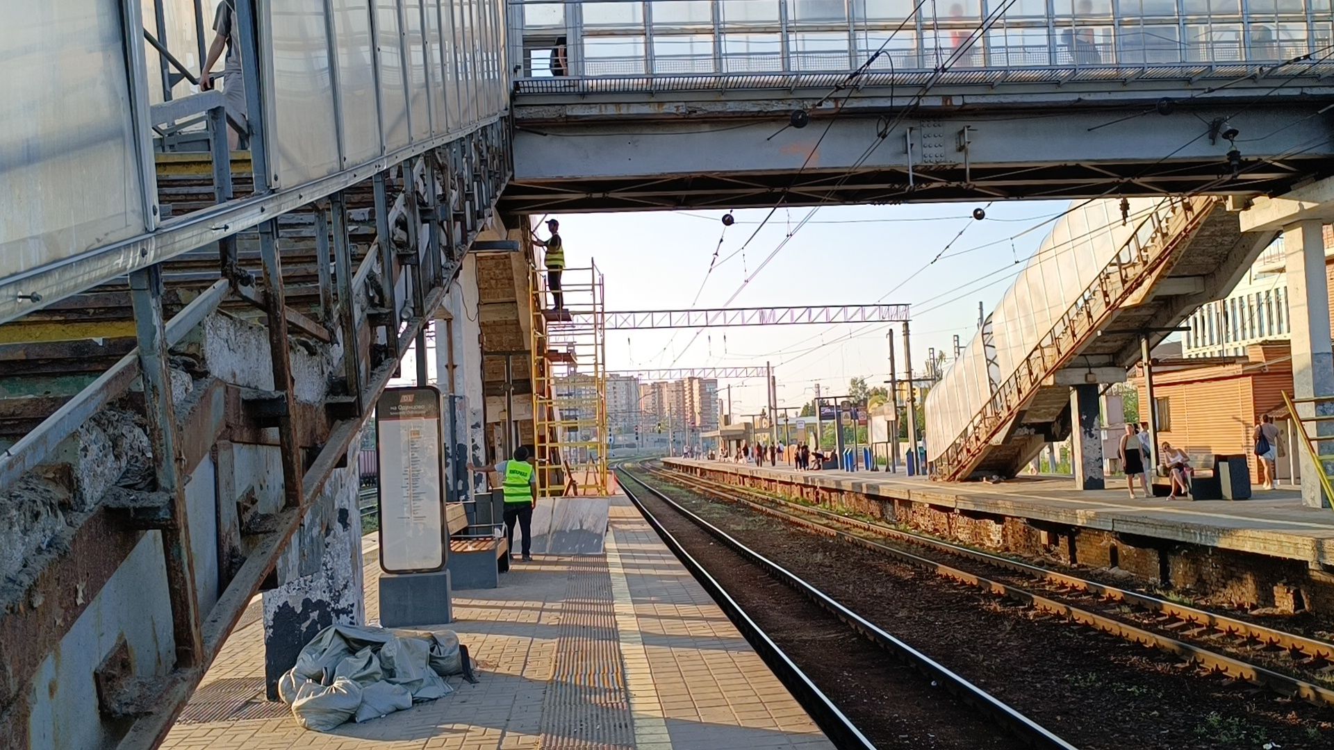 ж/д, мост, лобня, ремонт,