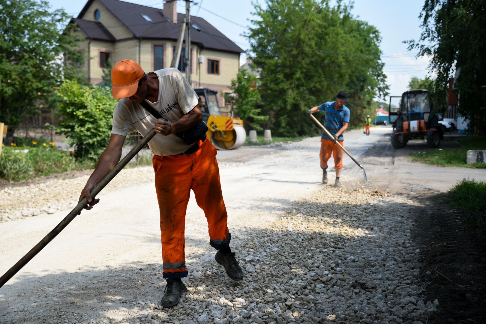 Бронницы, Ремонт дороги, Коттеджный проезд, Расширение дороги, Бронницкий ДорСервис,