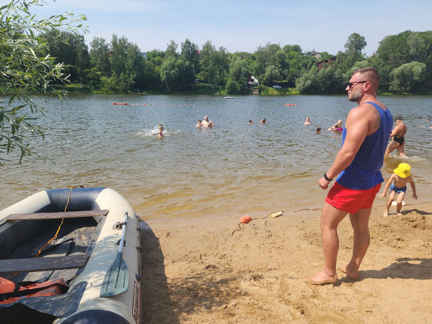 красногорск, пляж, плотина, спасатели, спасательный пост,синичка, банька,