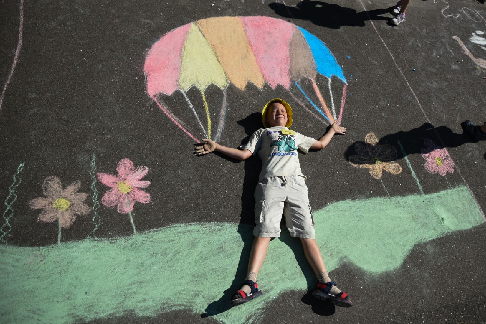 Бронницы, Лагере Радуга, Детский лагерь, Рисунок на асфальте, Дом детского творчества,