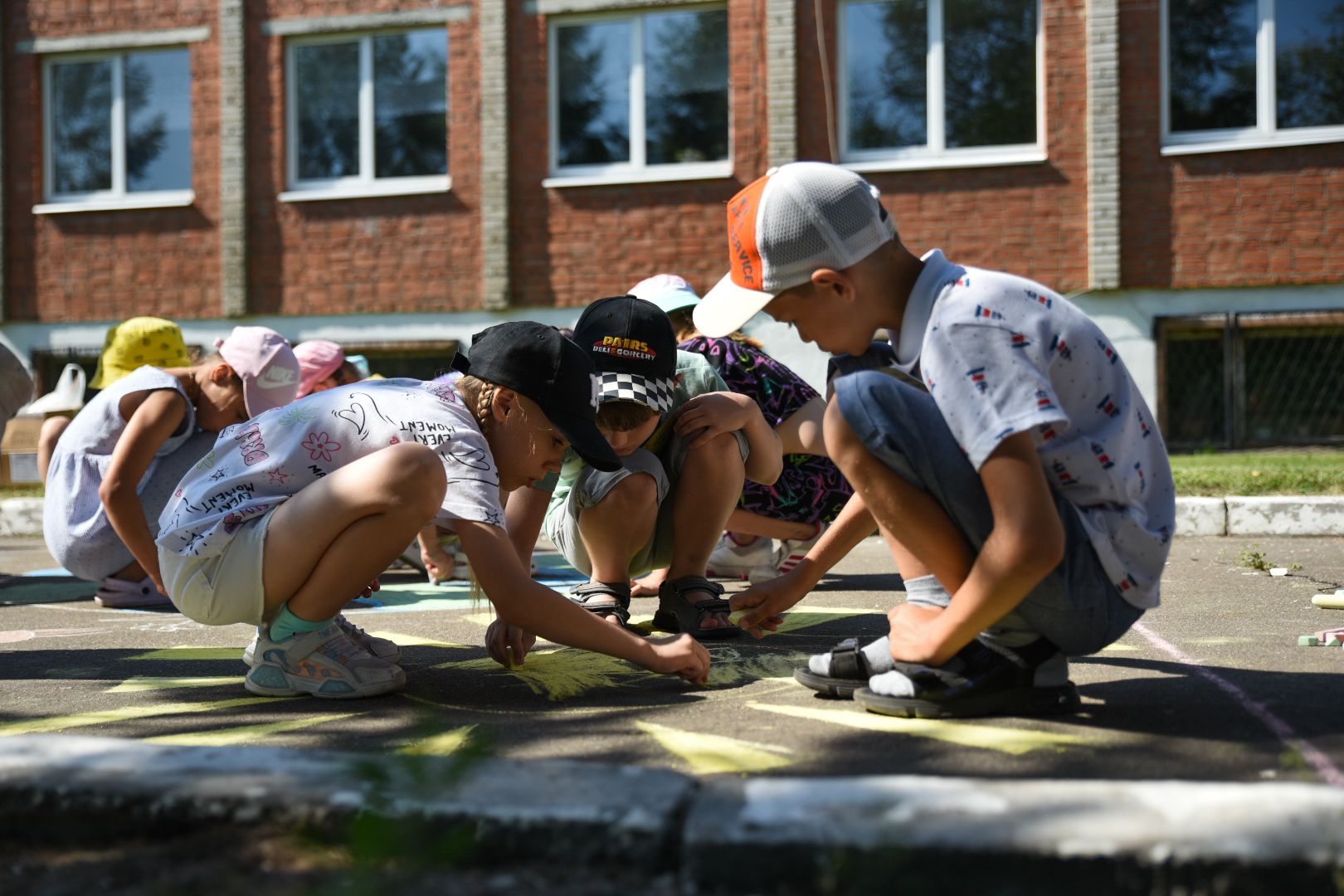 Бронницы, Лагере Радуга, Детский лагерь, Рисунок на асфальте, Дом детского творчества,