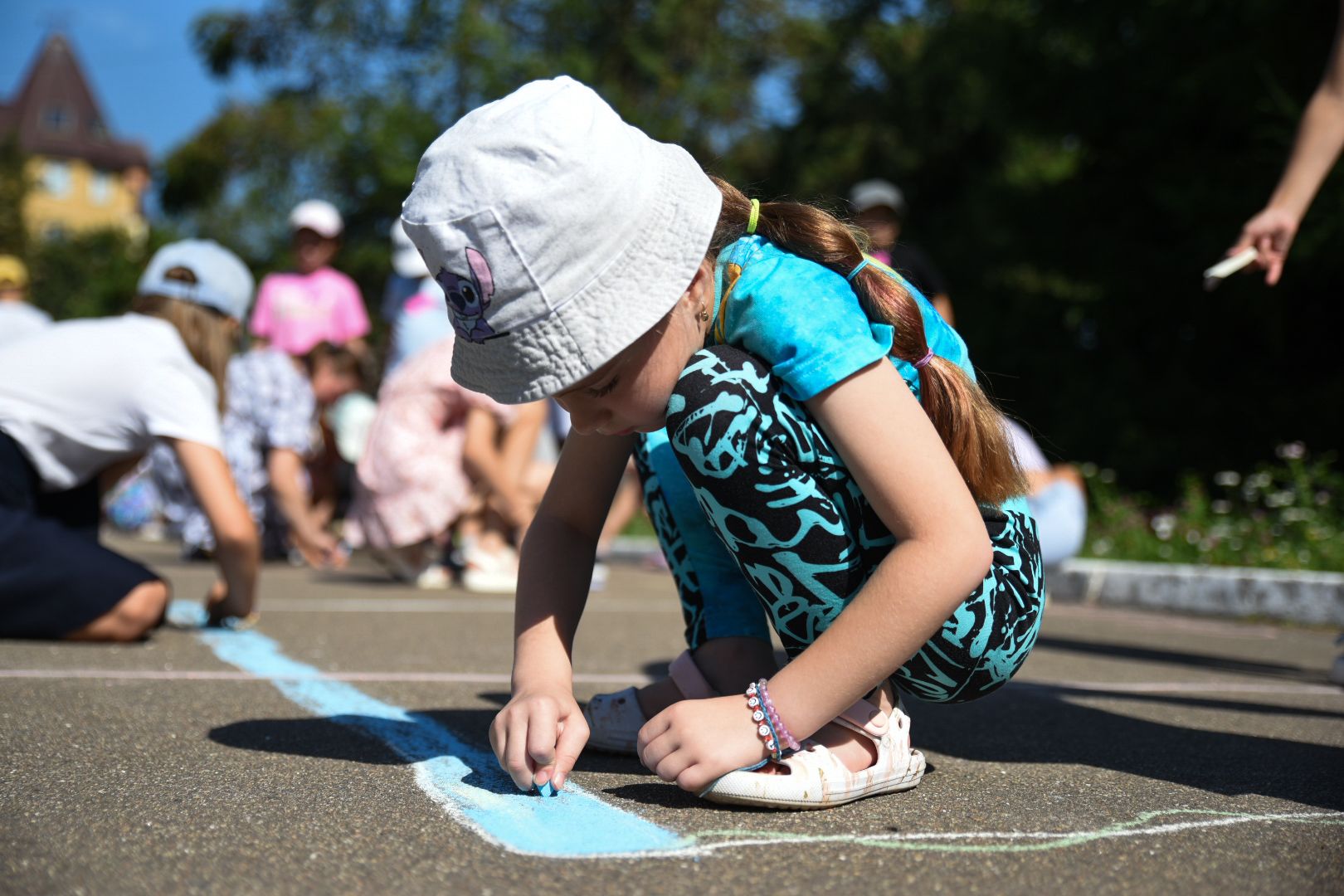 Бронницы, Лагере Радуга, Детский лагерь, Рисунок на асфальте, Дом детского творчества,