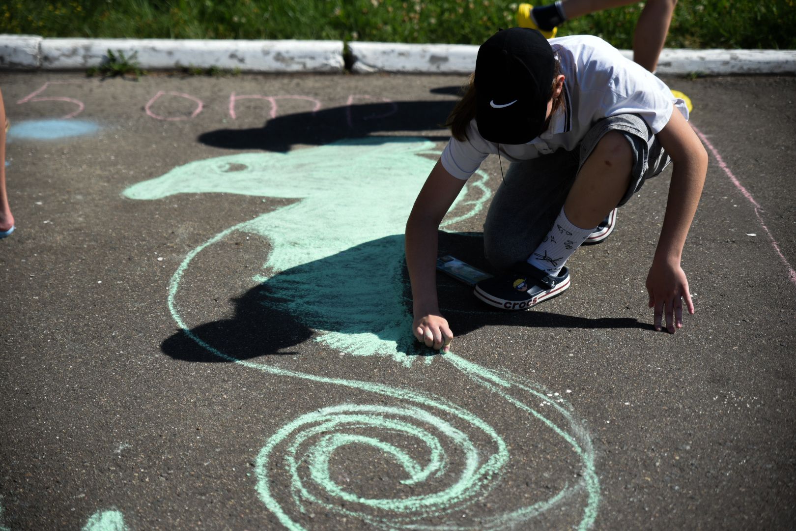 Бронницы, Лагере Радуга, Детский лагерь, Рисунок на асфальте, Дом детского творчества,