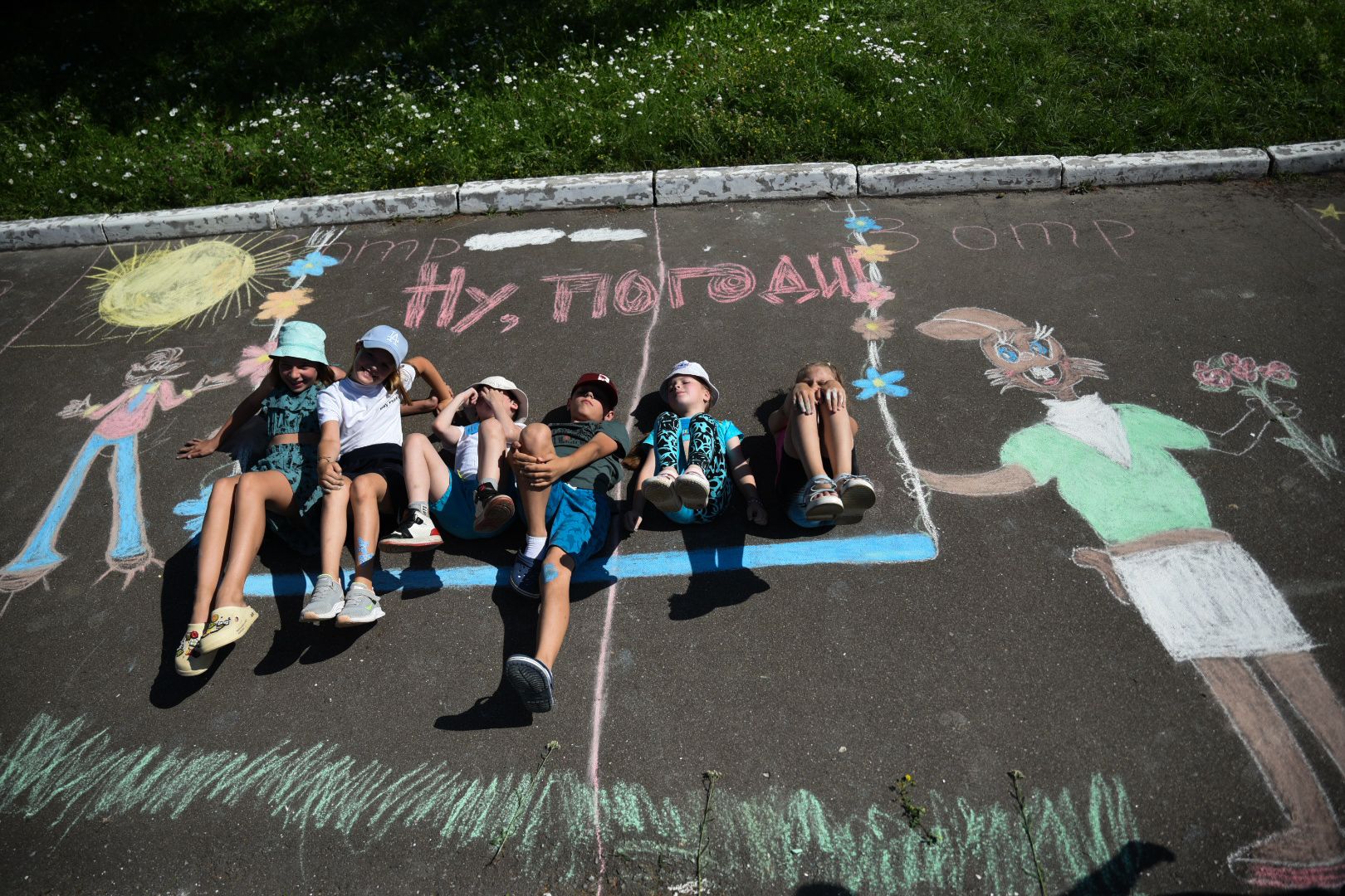 Бронницы, Лагере Радуга, Детский лагерь, Рисунок на асфальте, Дом детского творчества,