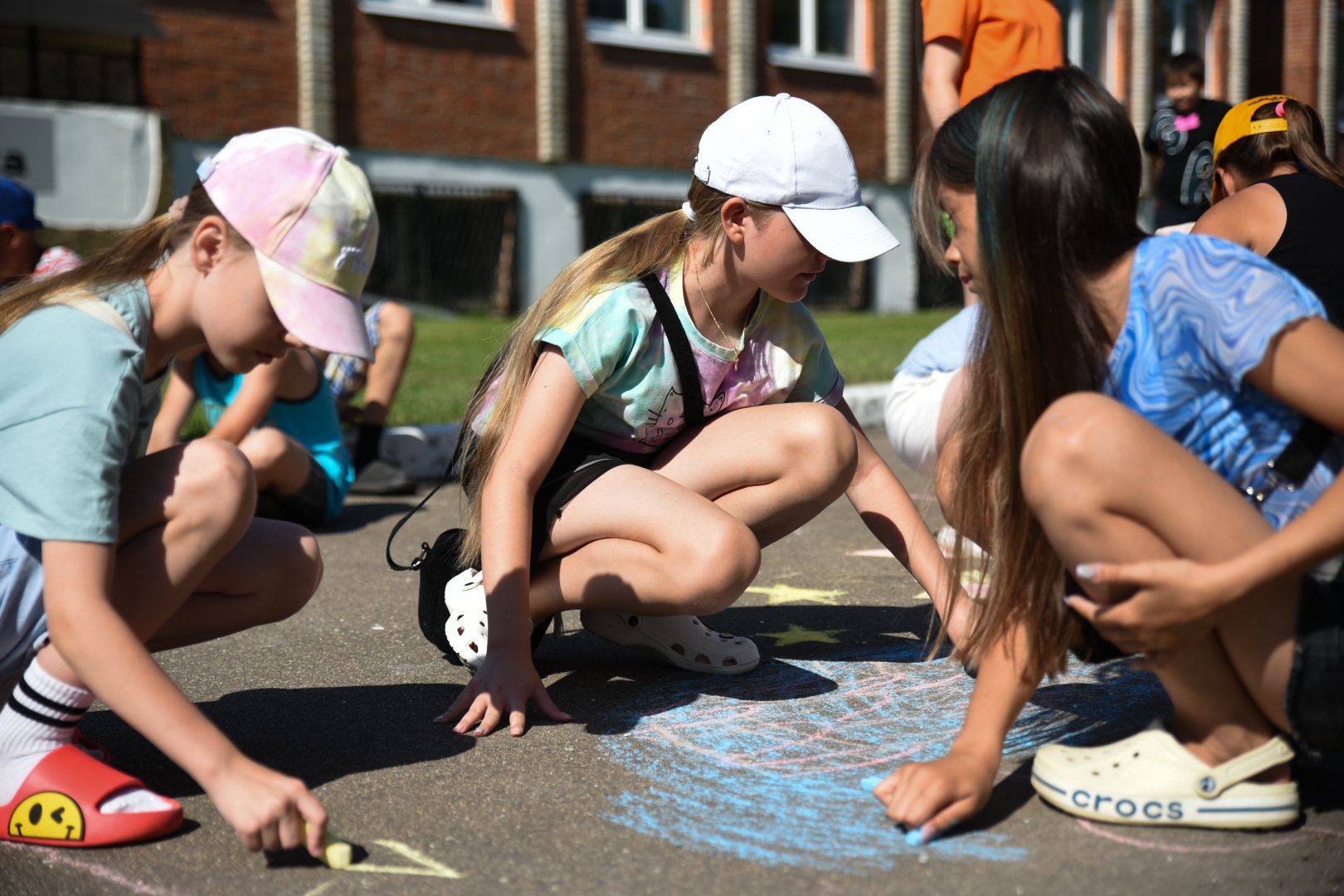 Бронницы, Лагере Радуга, Детский лагерь, Рисунок на асфальте, Дом детского творчества,