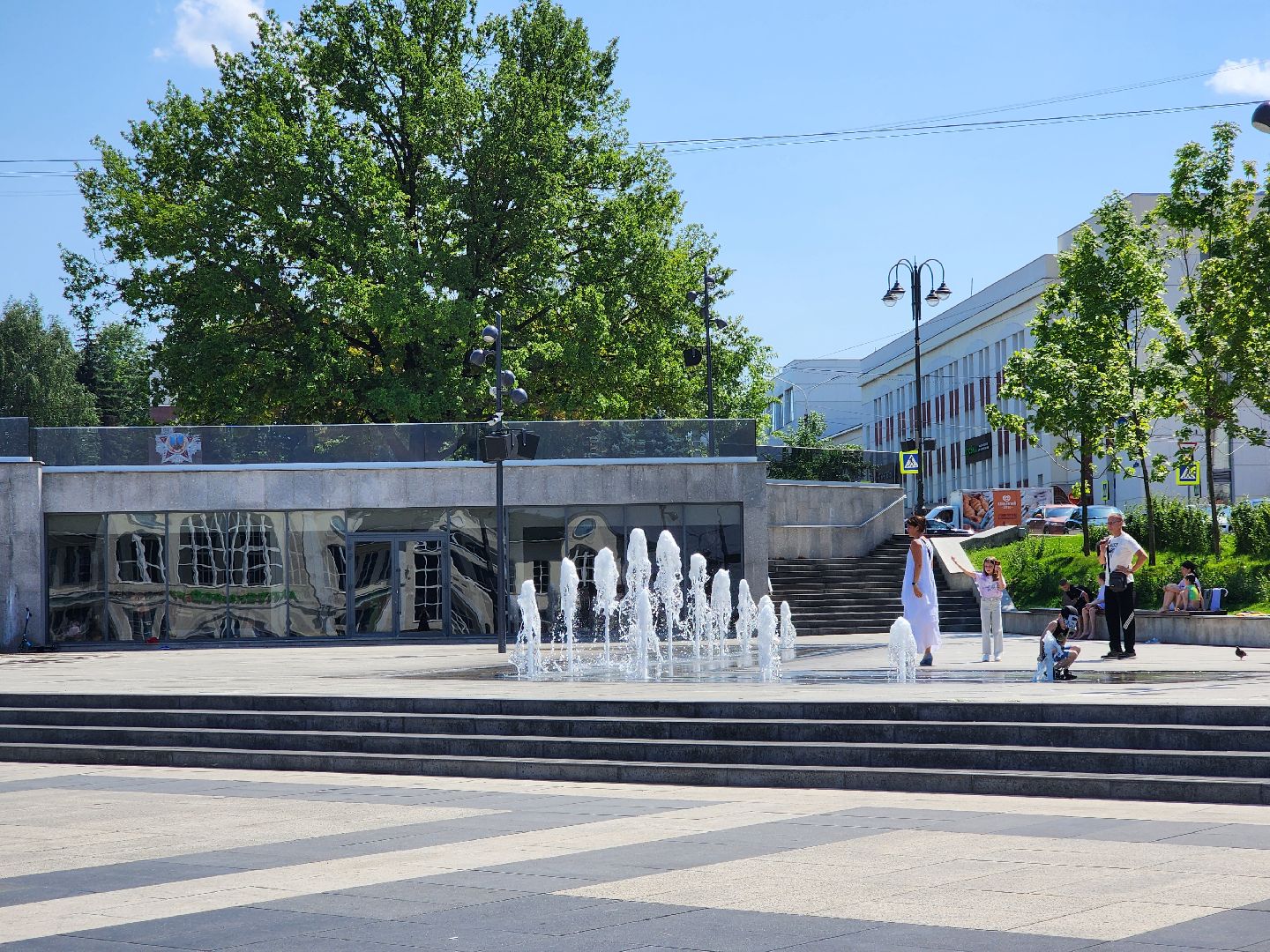 ногинск, общество, жители, дети, жара, фонтанная площадь,