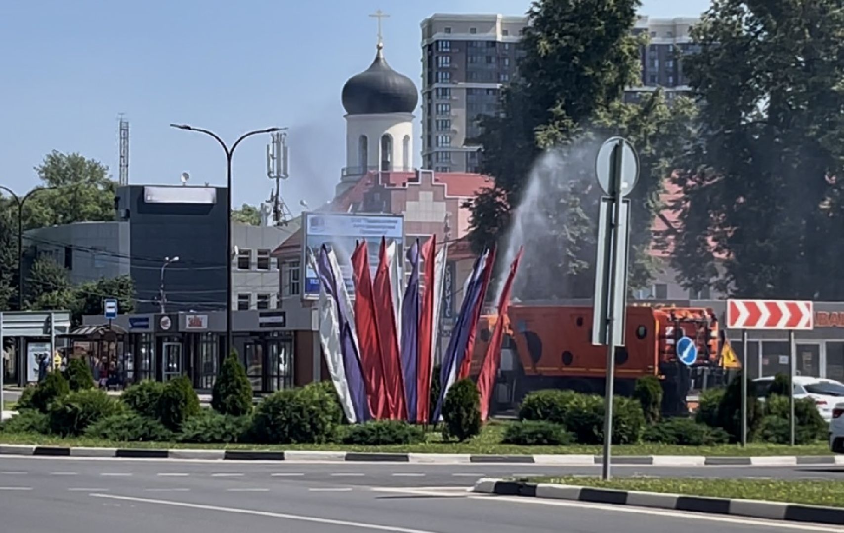 наро-фоминск, благоустройство и дорожное хозяйство, коммунальщики, аэрация воздуха, цветники, аномальная жара,