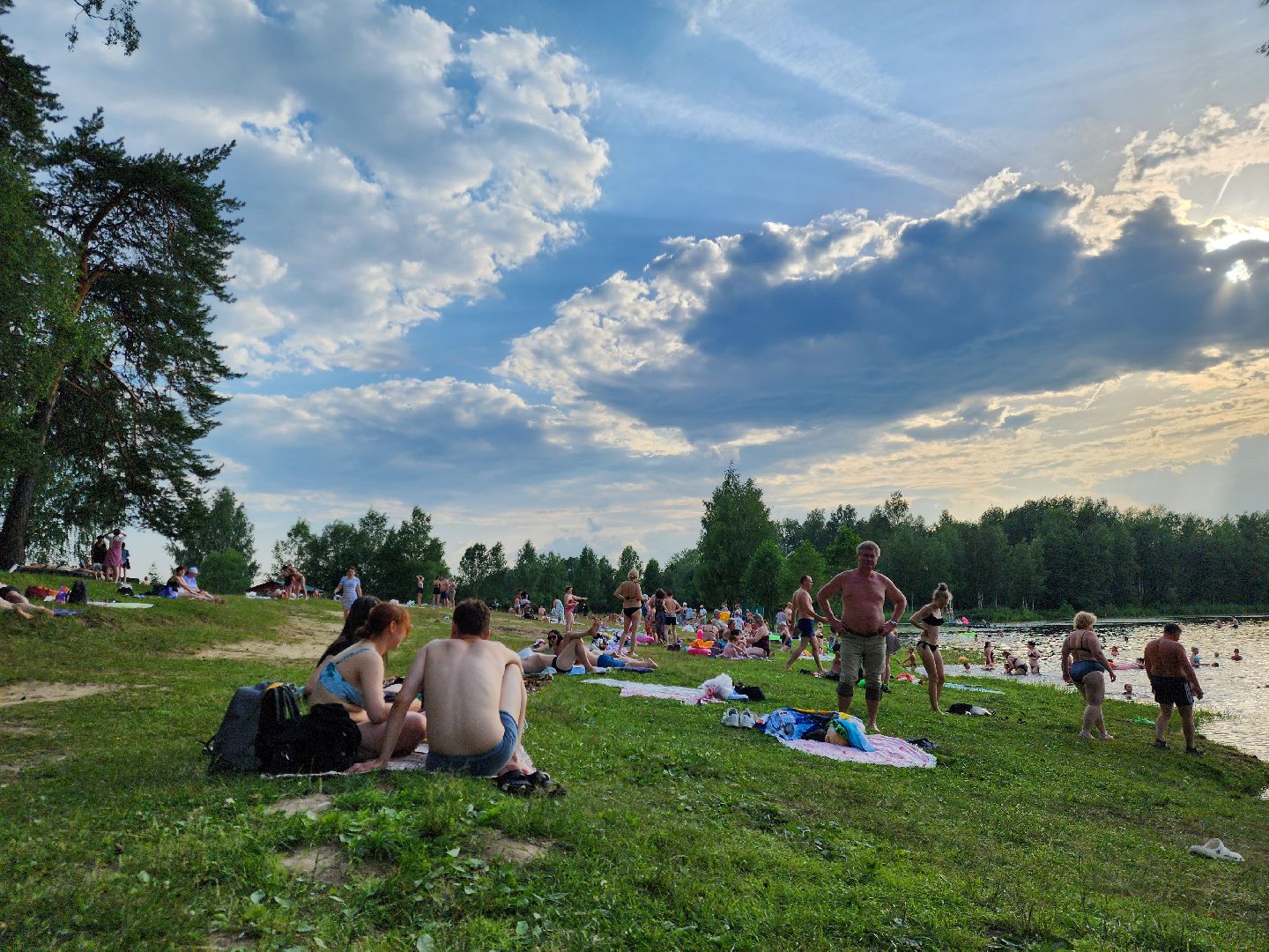 ногинск, луковое озеро, богородский округ, жители, общество, жара, лето, купальный сезон, купание,