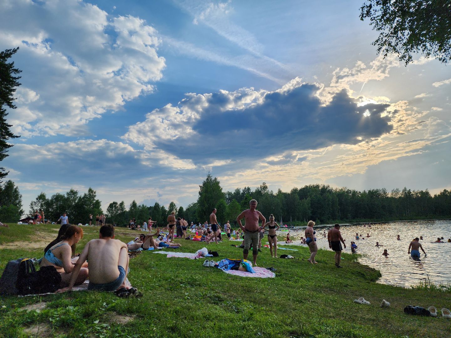 ногинск, луковое озеро, богородский округ, жители, общество, жара, лето, купальный сезон, купание,
