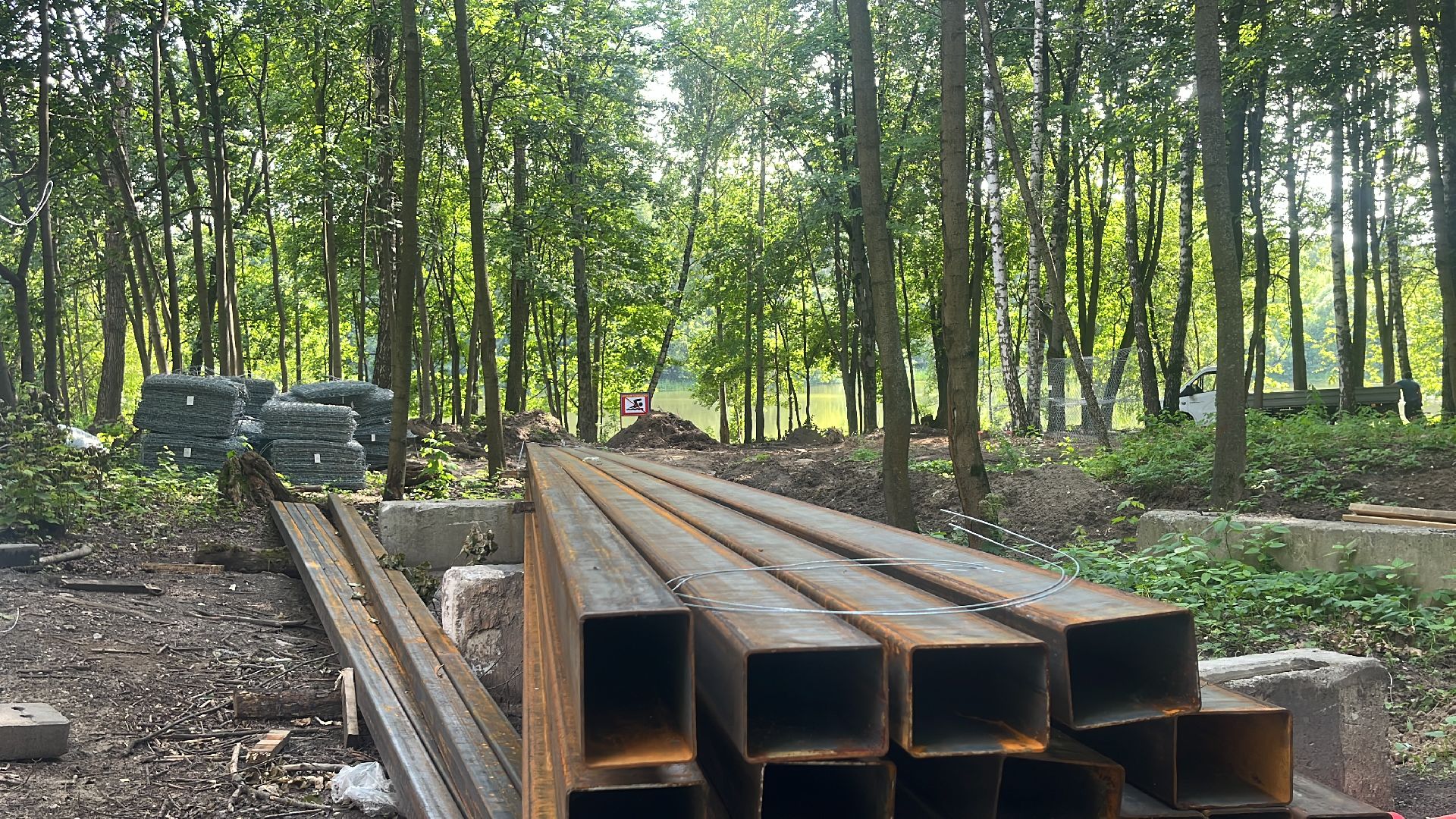 лес, лесопарк, кучинский лесопарк, пруд, благоустровйство,