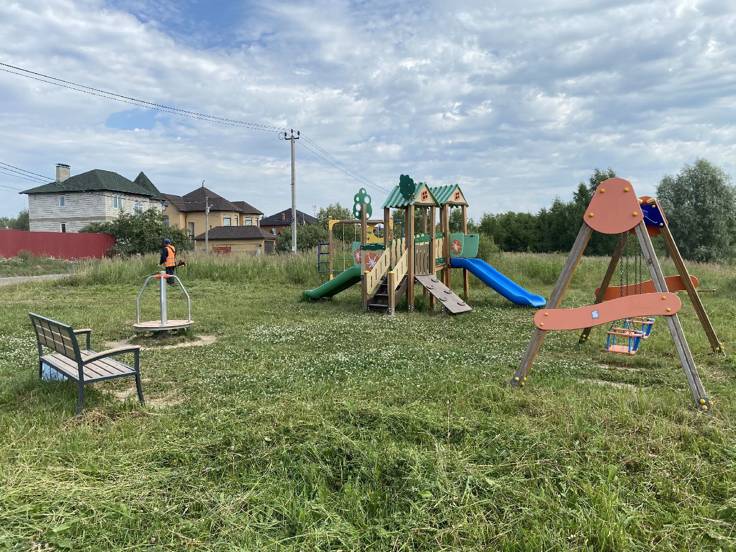 Благоустройство, Вельяминово, Домодедово, Подмосковье, Детская площадка, покос травы, Уборка мусора,