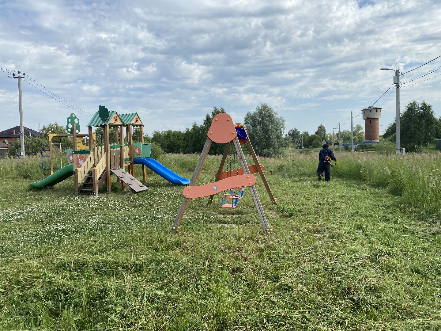 Благоустройство, Вельяминово, Домодедово, Подмосковье, Детская площадка, покос травы, Уборка мусора,