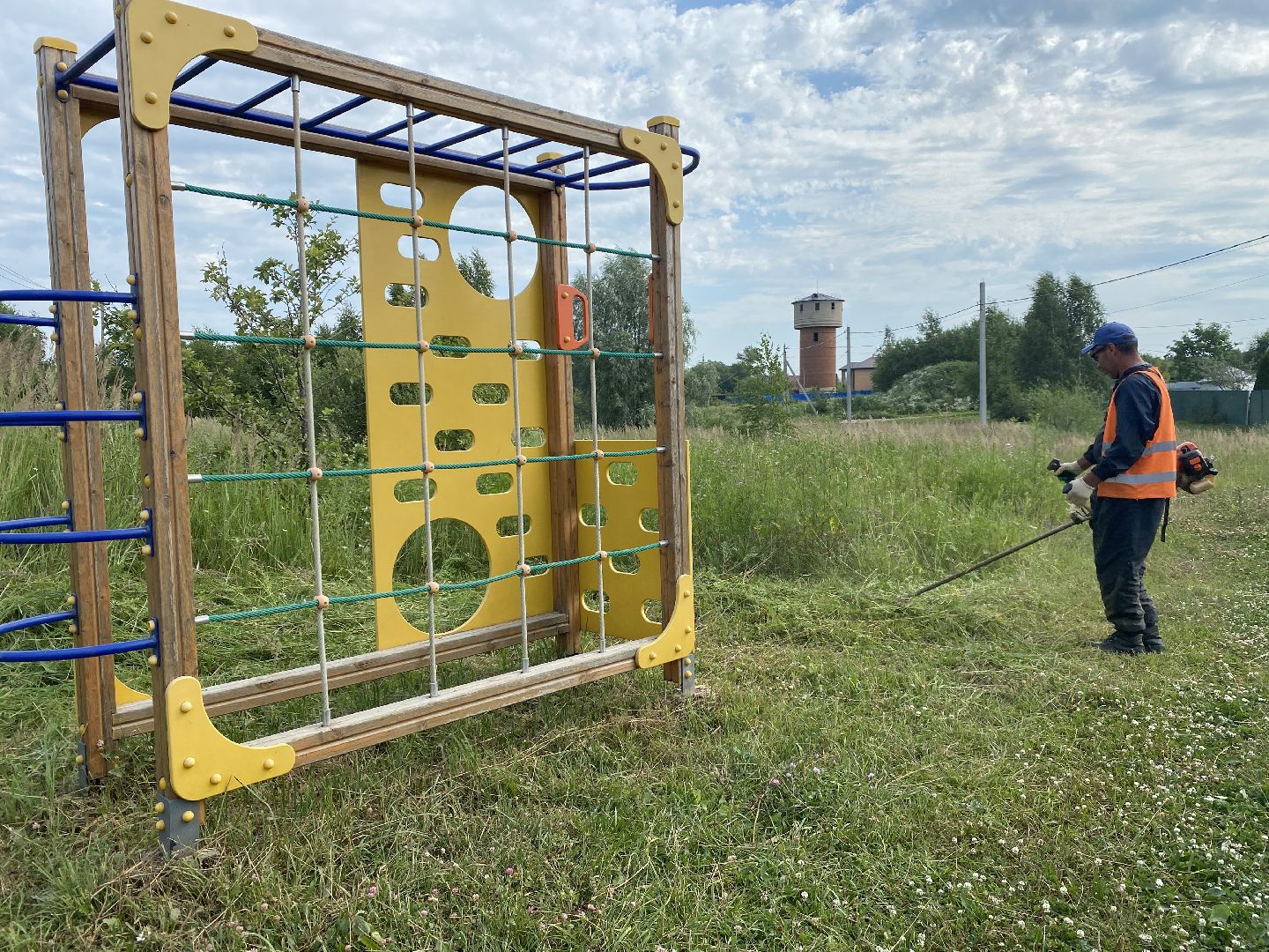 Благоустройство, Вельяминово, Домодедово, Подмосковье, Детская площадка, покос травы, Уборка мусора,