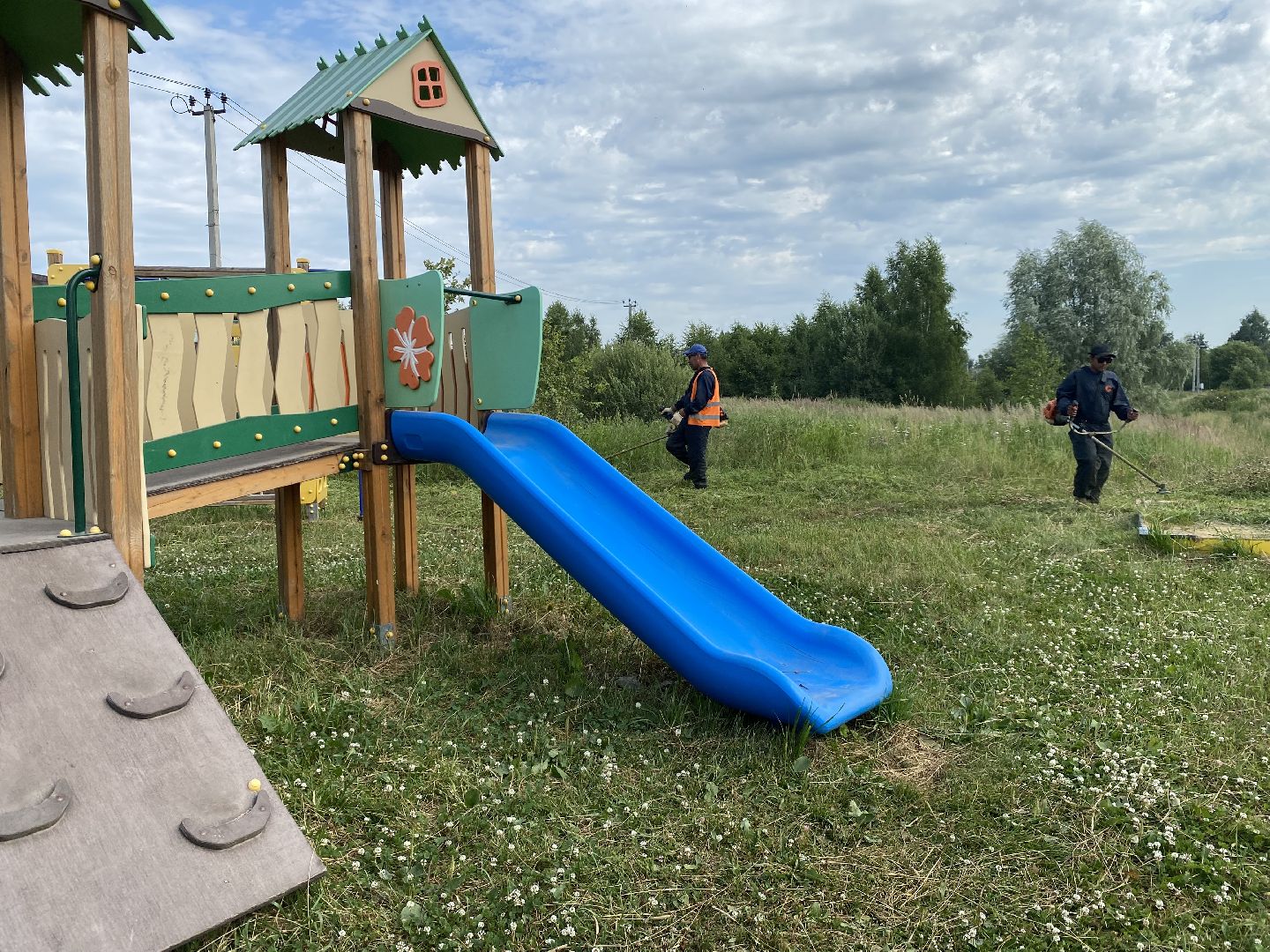 Благоустройство, Вельяминово, Домодедово, Подмосковье, Детская площадка, покос травы, Уборка мусора,