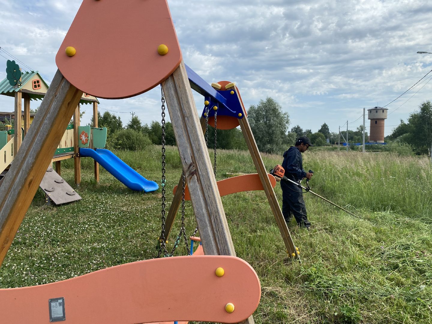 Благоустройство, Вельяминово, Домодедово, Подмосковье, Детская площадка, покос травы, Уборка мусора,