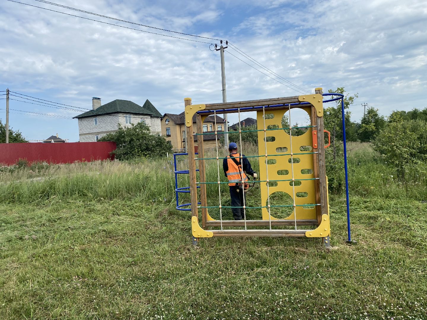 Благоустройство, Вельяминово, Домодедово, Подмосковье, Детская площадка, покос травы, Уборка мусора,