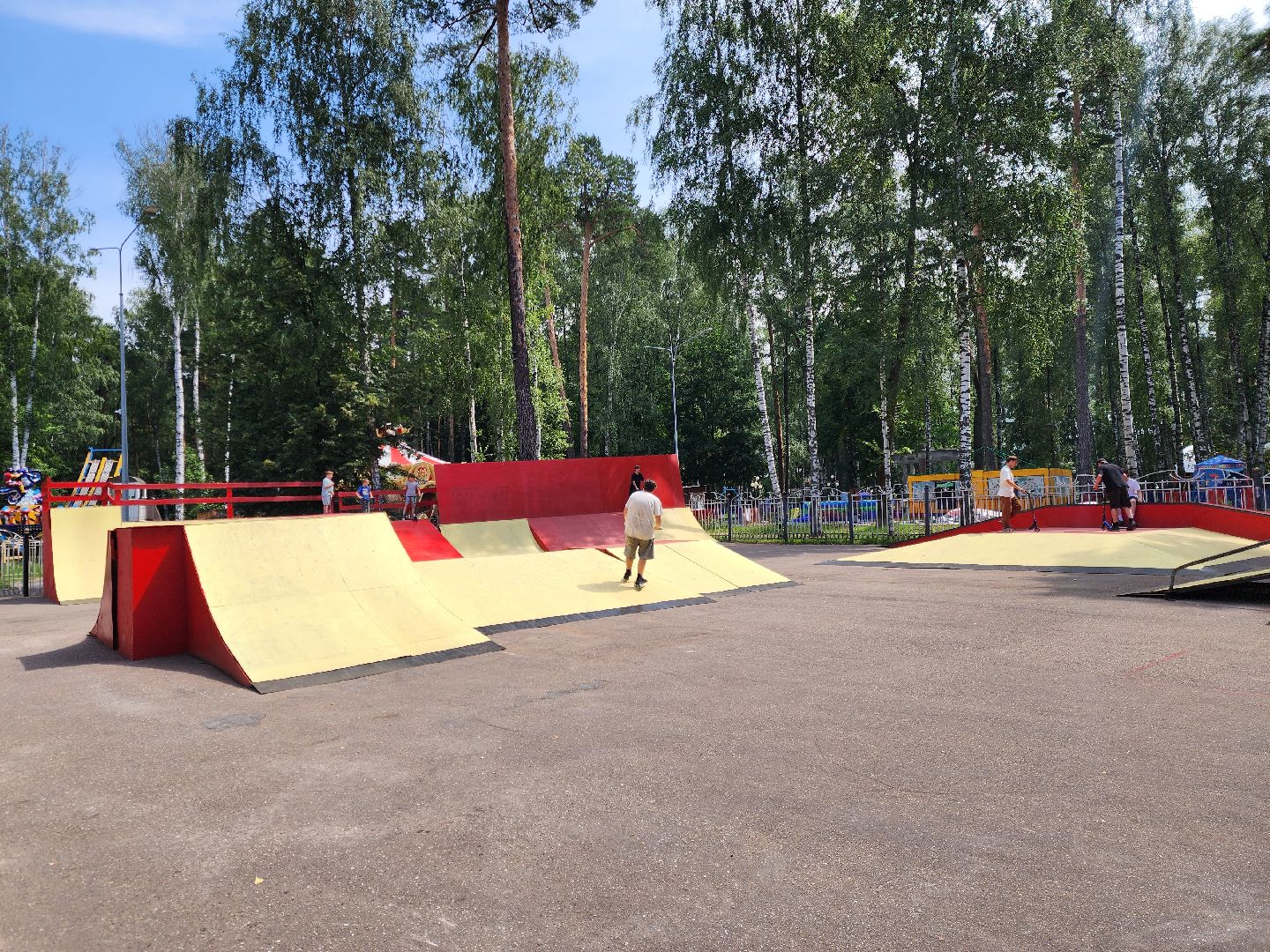 ногинск, центральный парк, скейт-парк, скейт площадка, спорт, дети, общество, жители, лето,