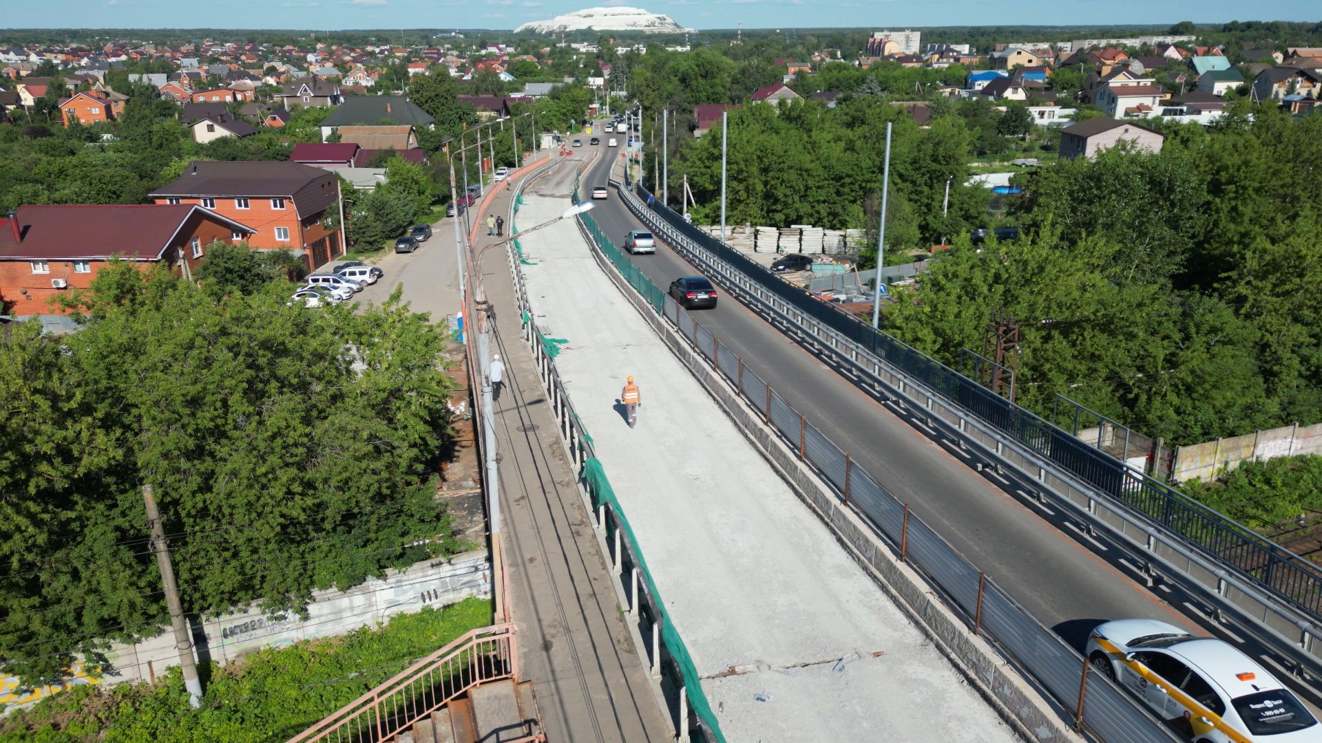 видео с коптера, воскресенск, путепровод, ремонт,