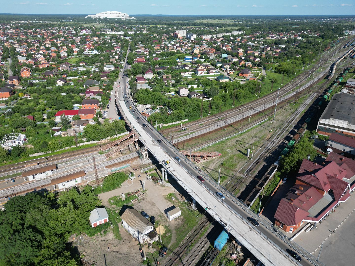 видео с коптера, воскресенск, путепровод, ремонт,