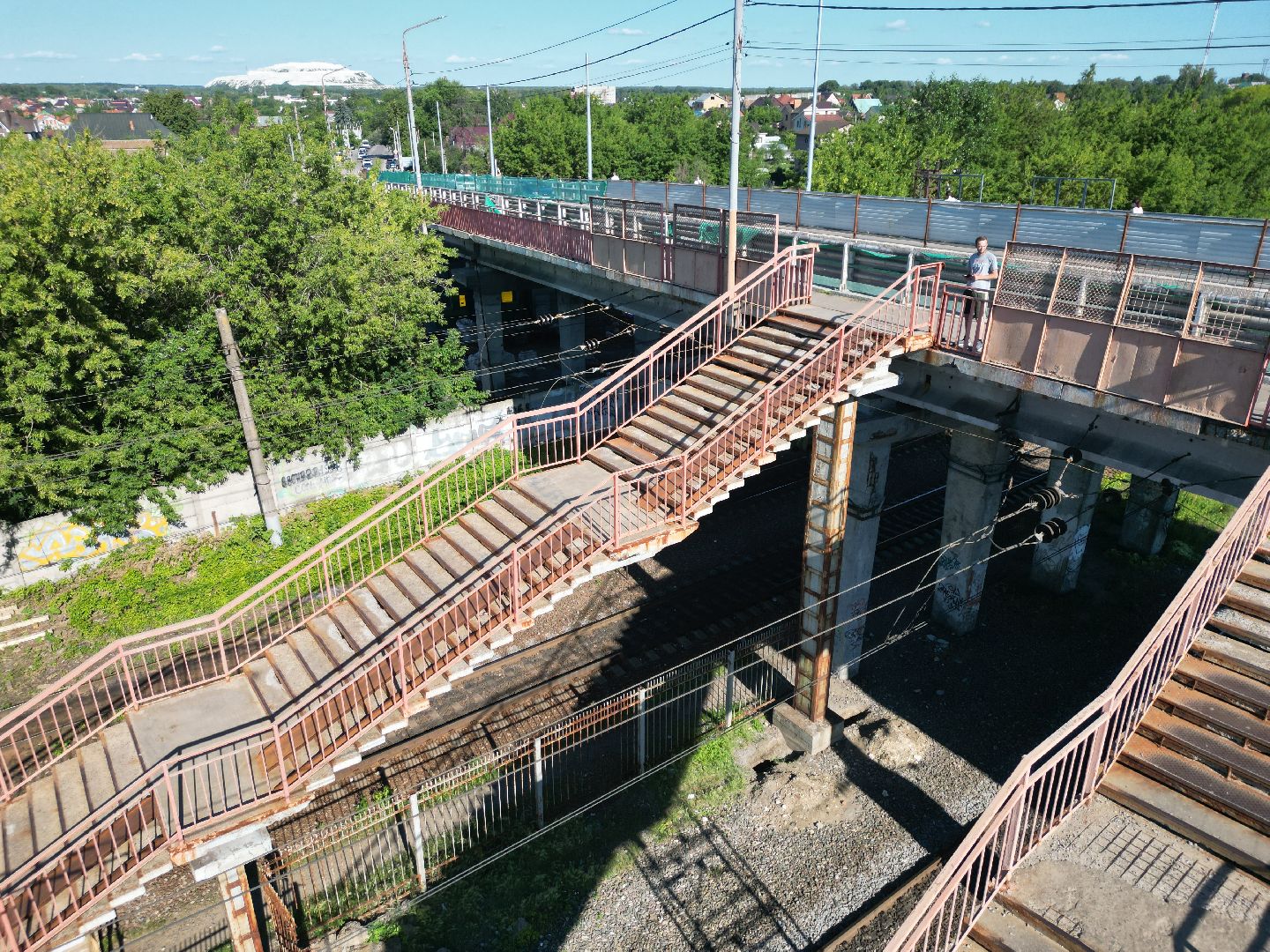видео с коптера, воскресенск, путепровод, ремонт,