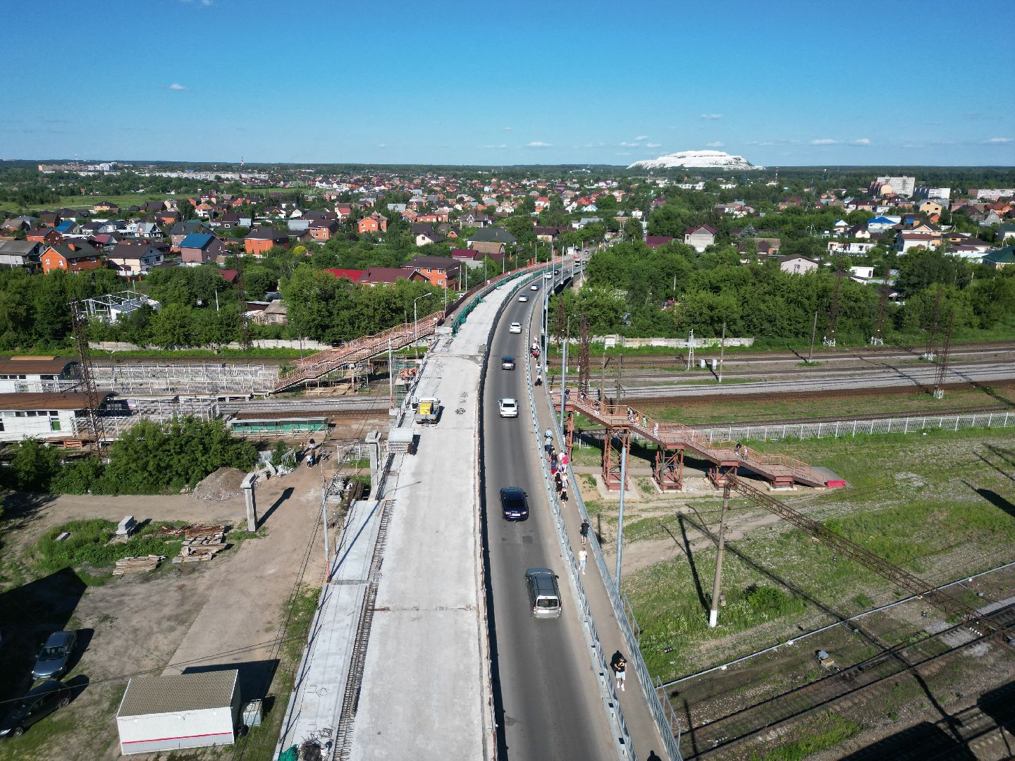 видео с коптера, воскресенск, путепровод, ремонт,
