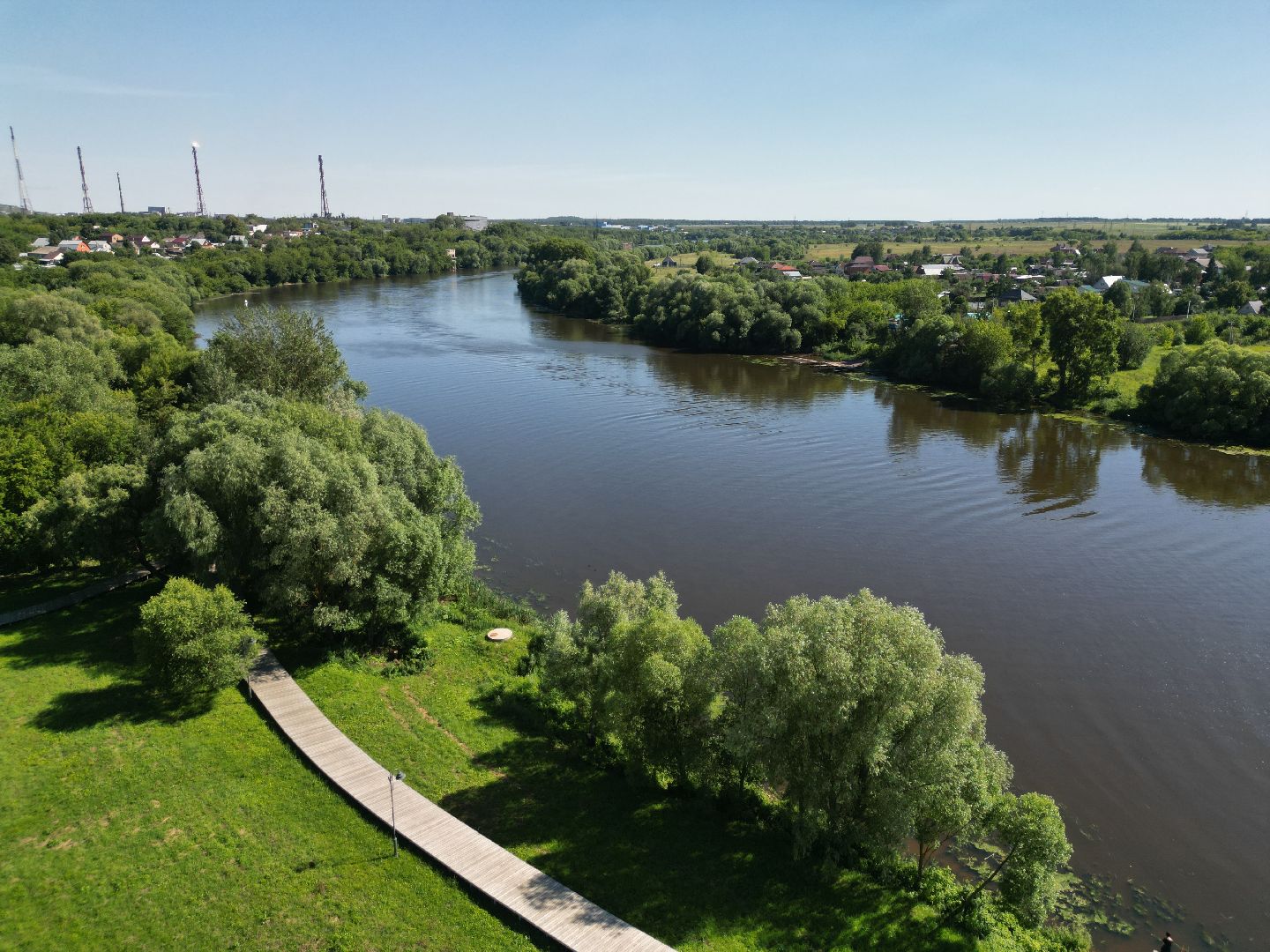 видео с коптера, воскресенск, лето,